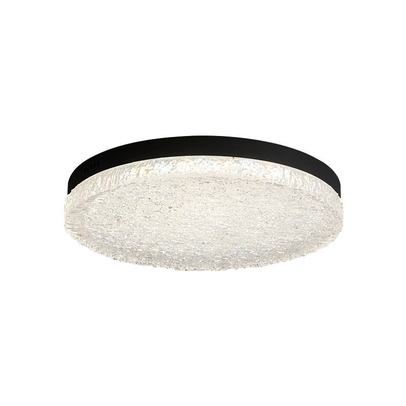 Crystalia Resin Ceiling Light | Black Iron Frame | Clear Shade