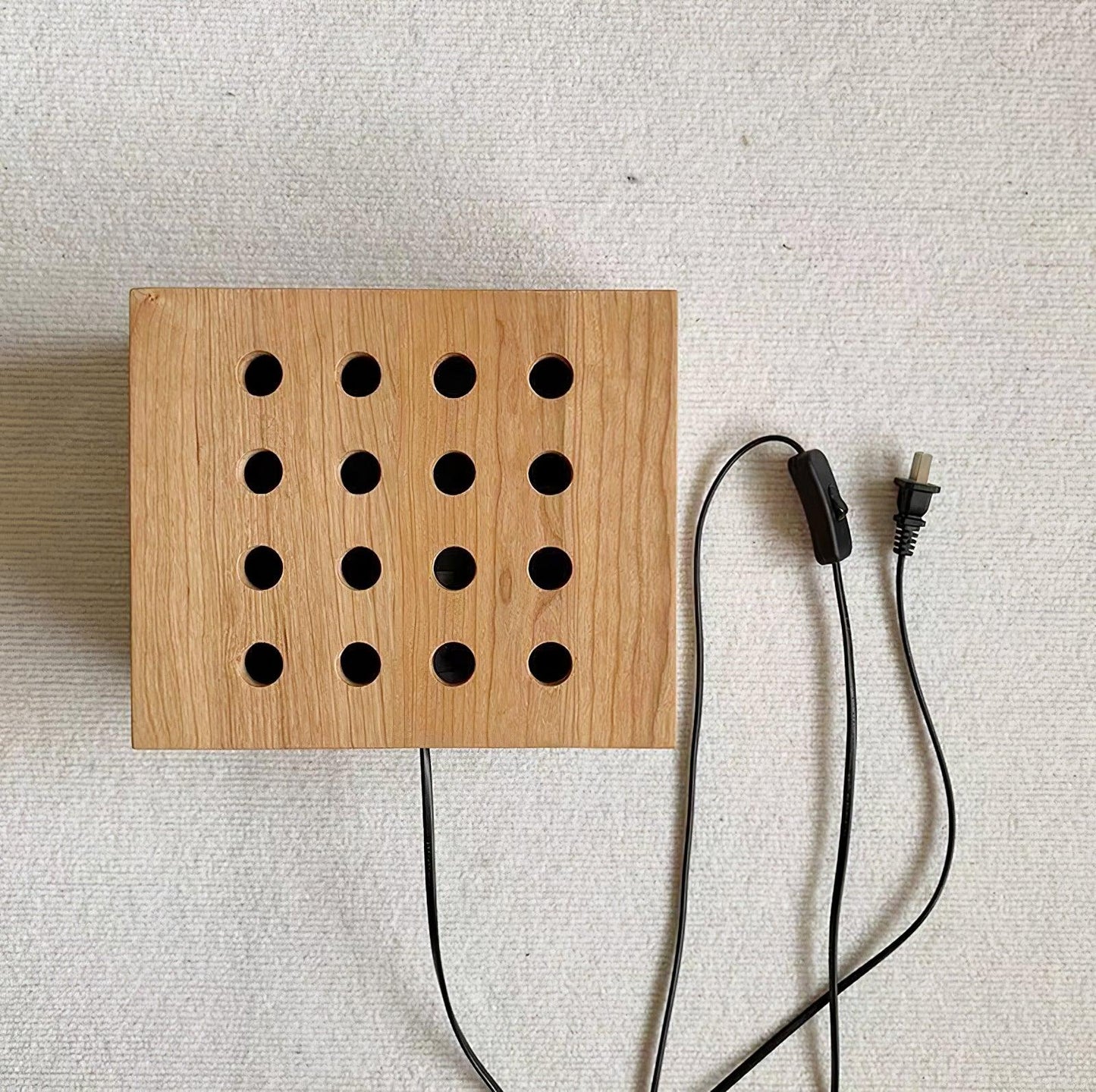 Cubiform Wall Lamp | Cherry Wood | Set of 2