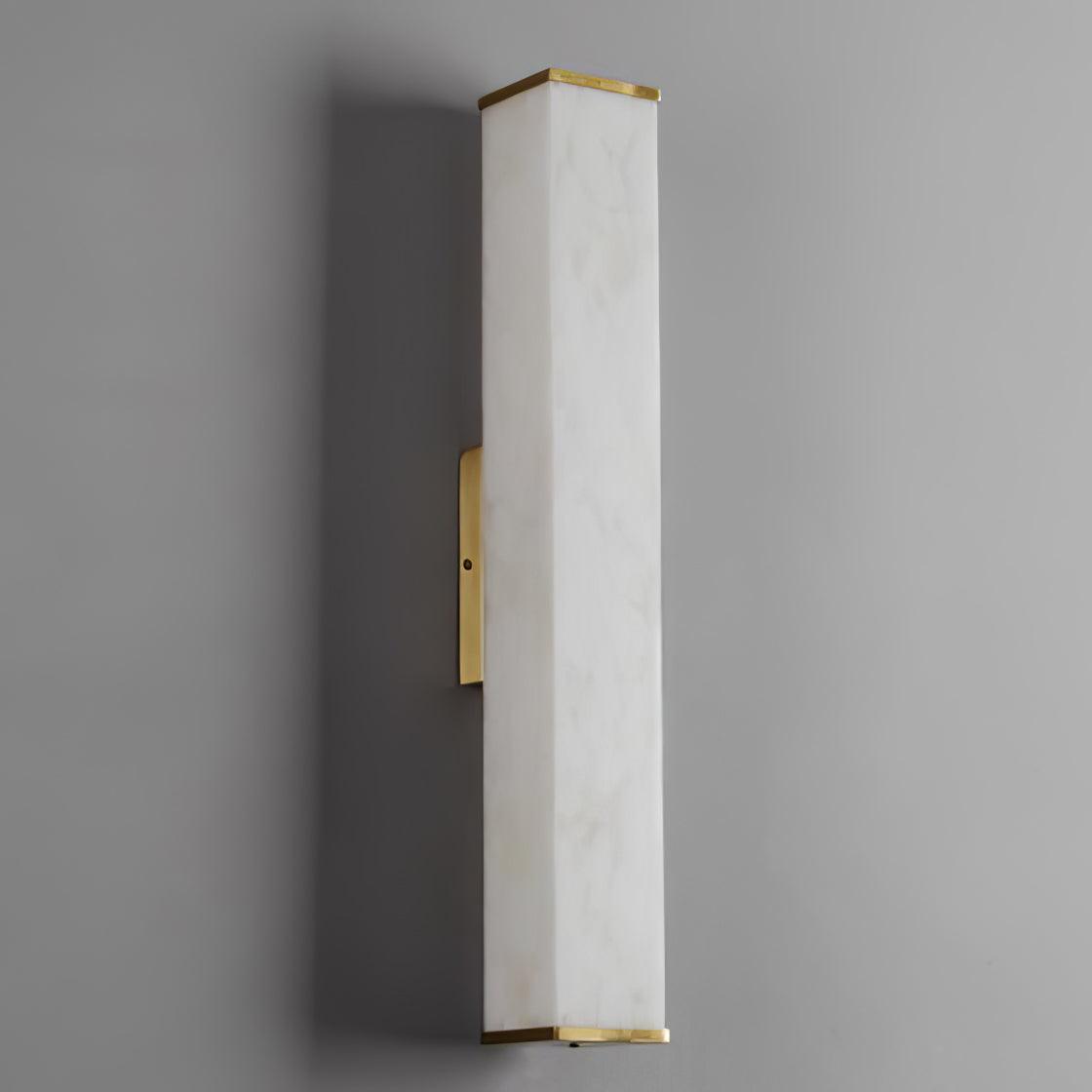 Cuboid Wall Light | Alabaster & Brass | Modern Design