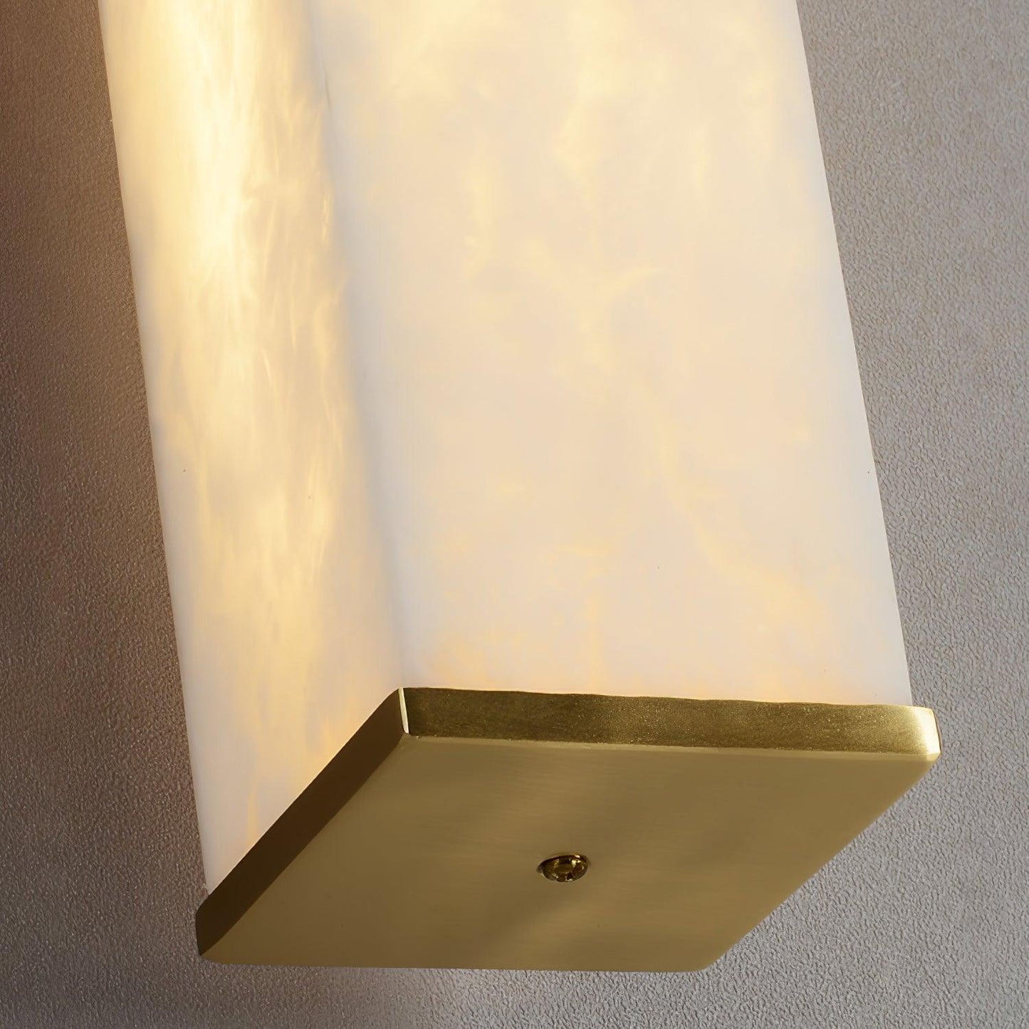 Cuboid Wall Light | Alabaster & Brass | Modern Design