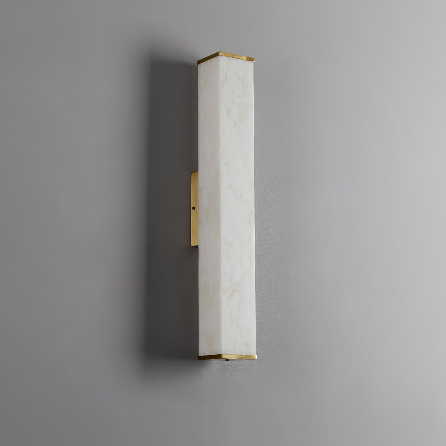 Cuboid Wall Light | Alabaster & Brass | Modern Design