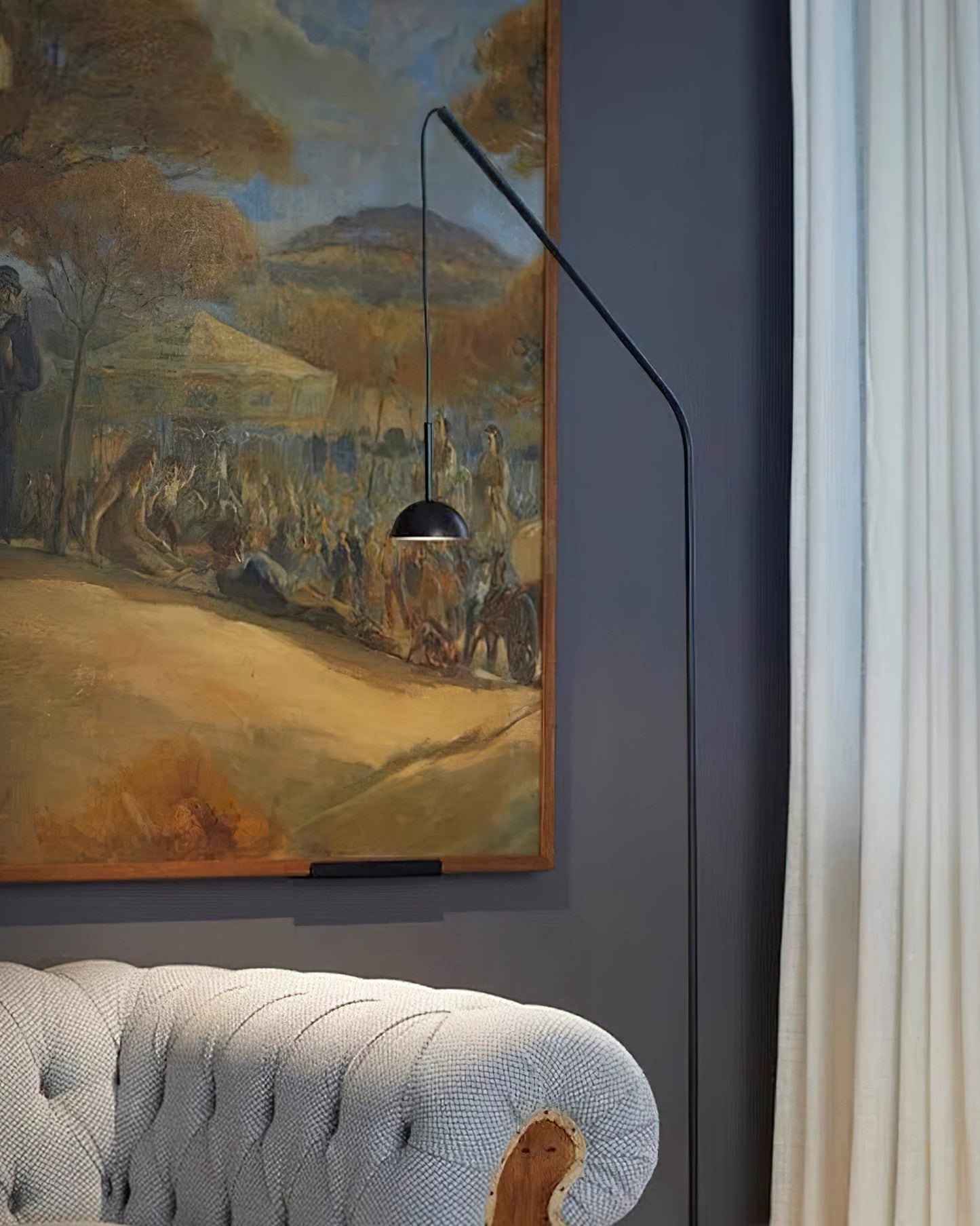 Cupolina Floor Lamp | Black Metal | 179 cm Tall