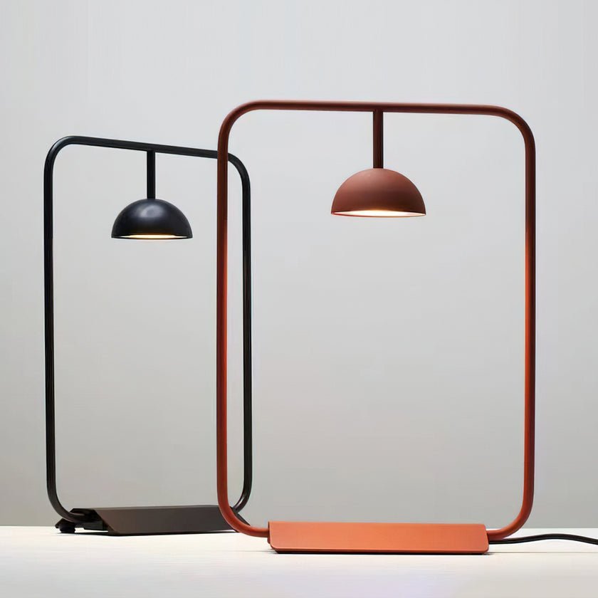 Cupolina Table Lamp | Metal | Black and Orange