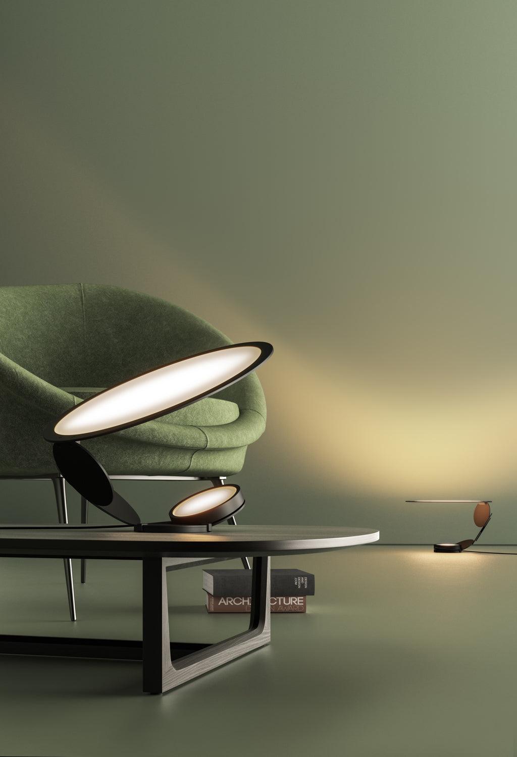 Cut Table Lamp | Adjustable Design | Black & White