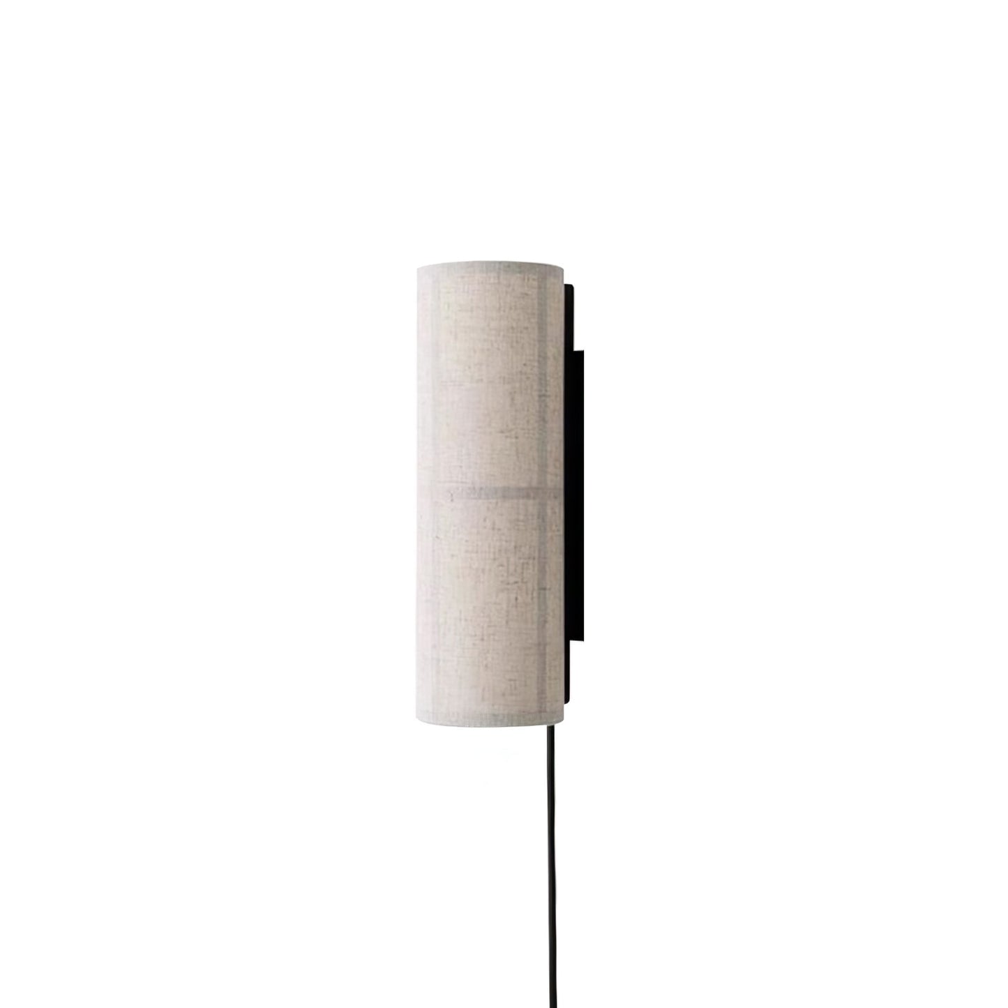 Cylinder Wall Lamp | Fabric Shade | Black Frame, White or Grey Shade