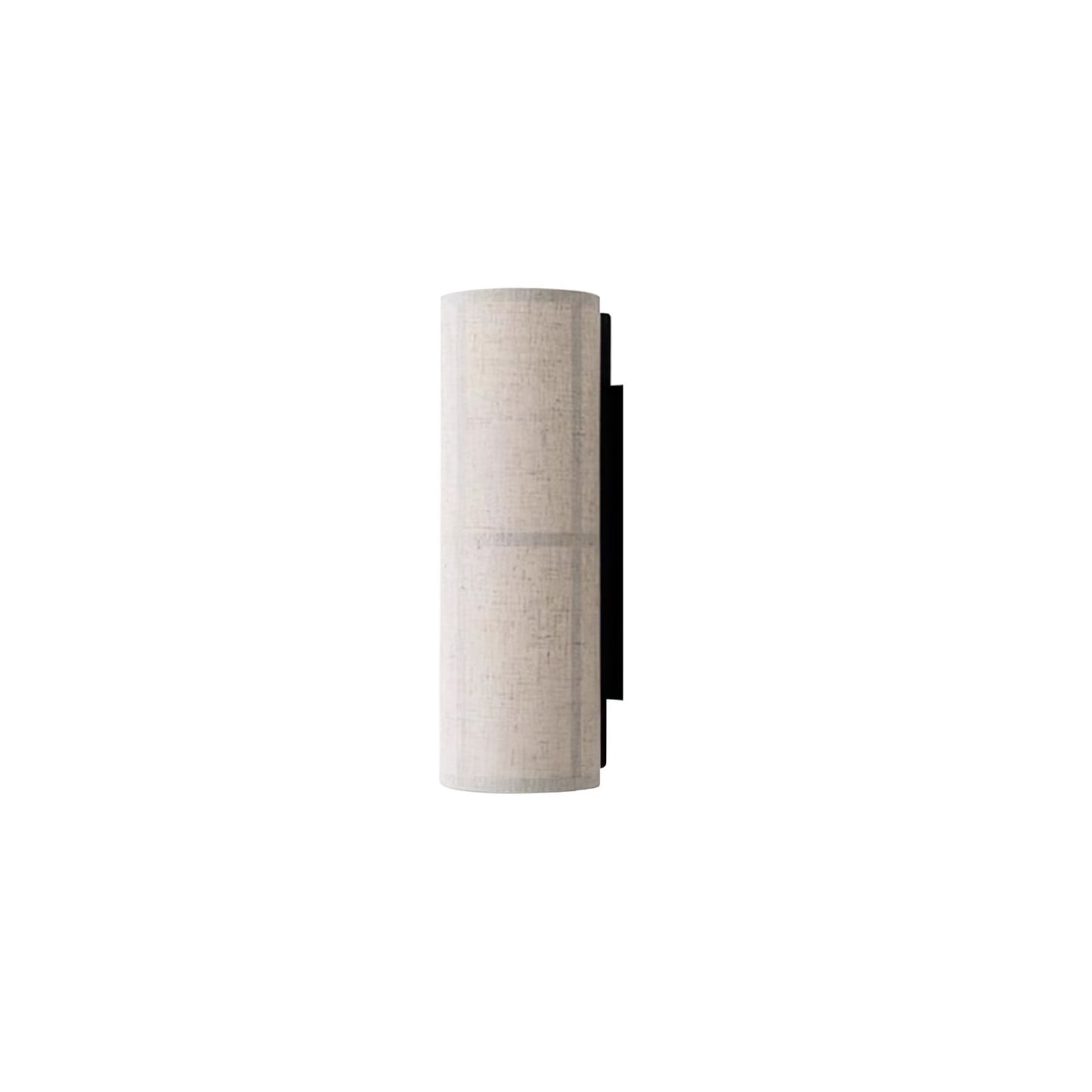 Cylinder Wall Lamp | Fabric Shade | Black Frame, White or Grey Shade