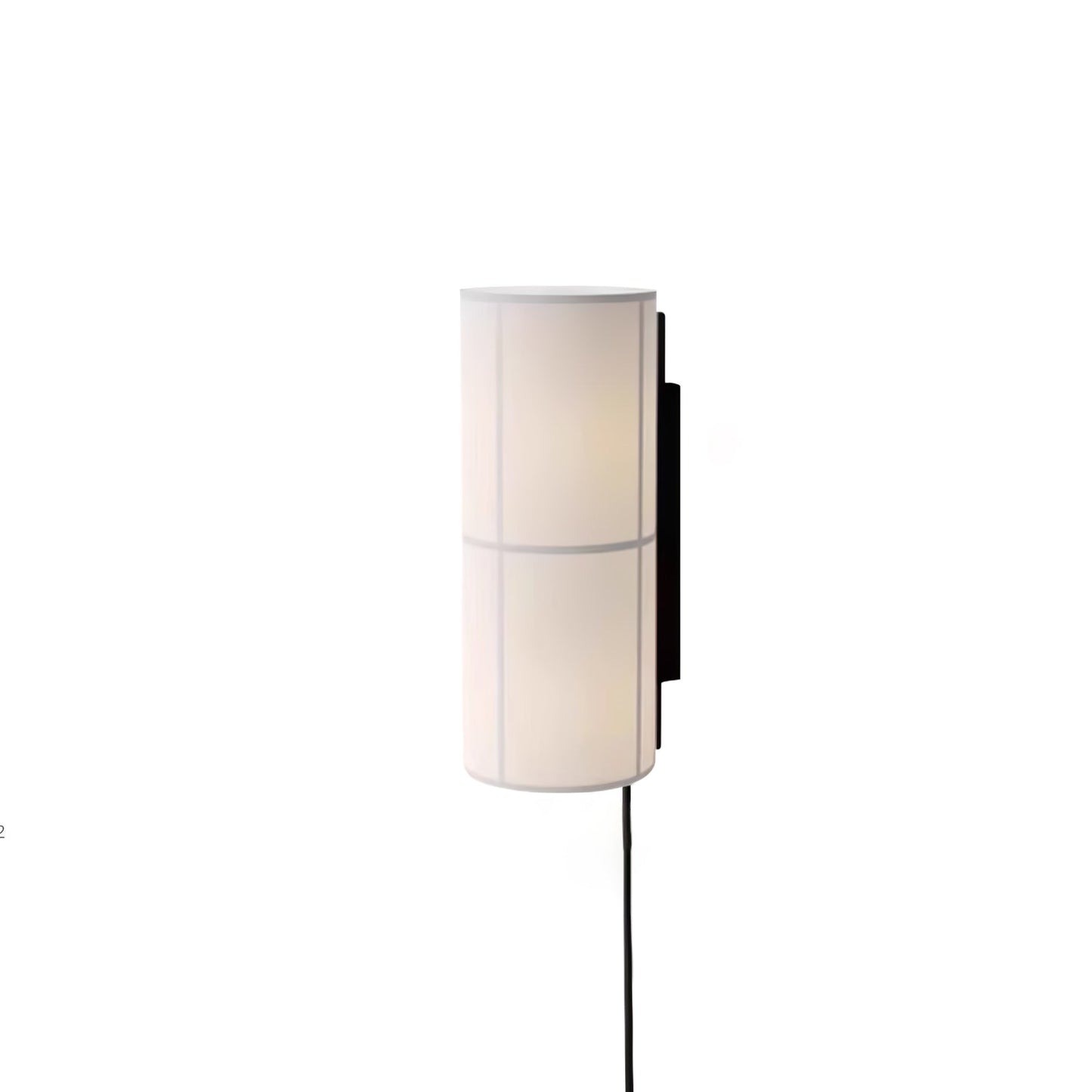 Cylinder Wall Lamp | Fabric Shade | Black Frame, White or Grey Shade