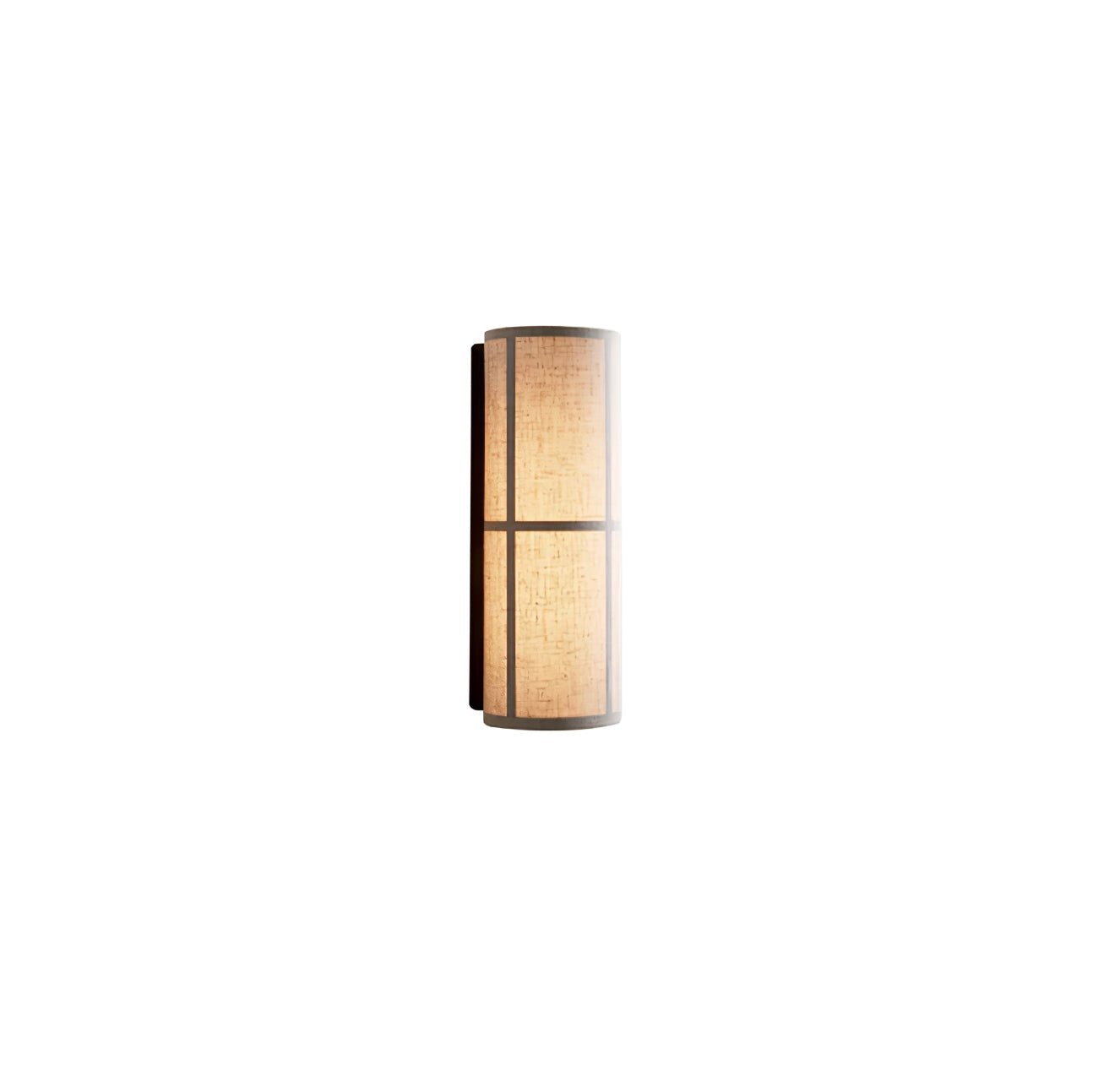 Cylinder Wall Lamp | Fabric Shade | Black Frame, White or Grey Shade