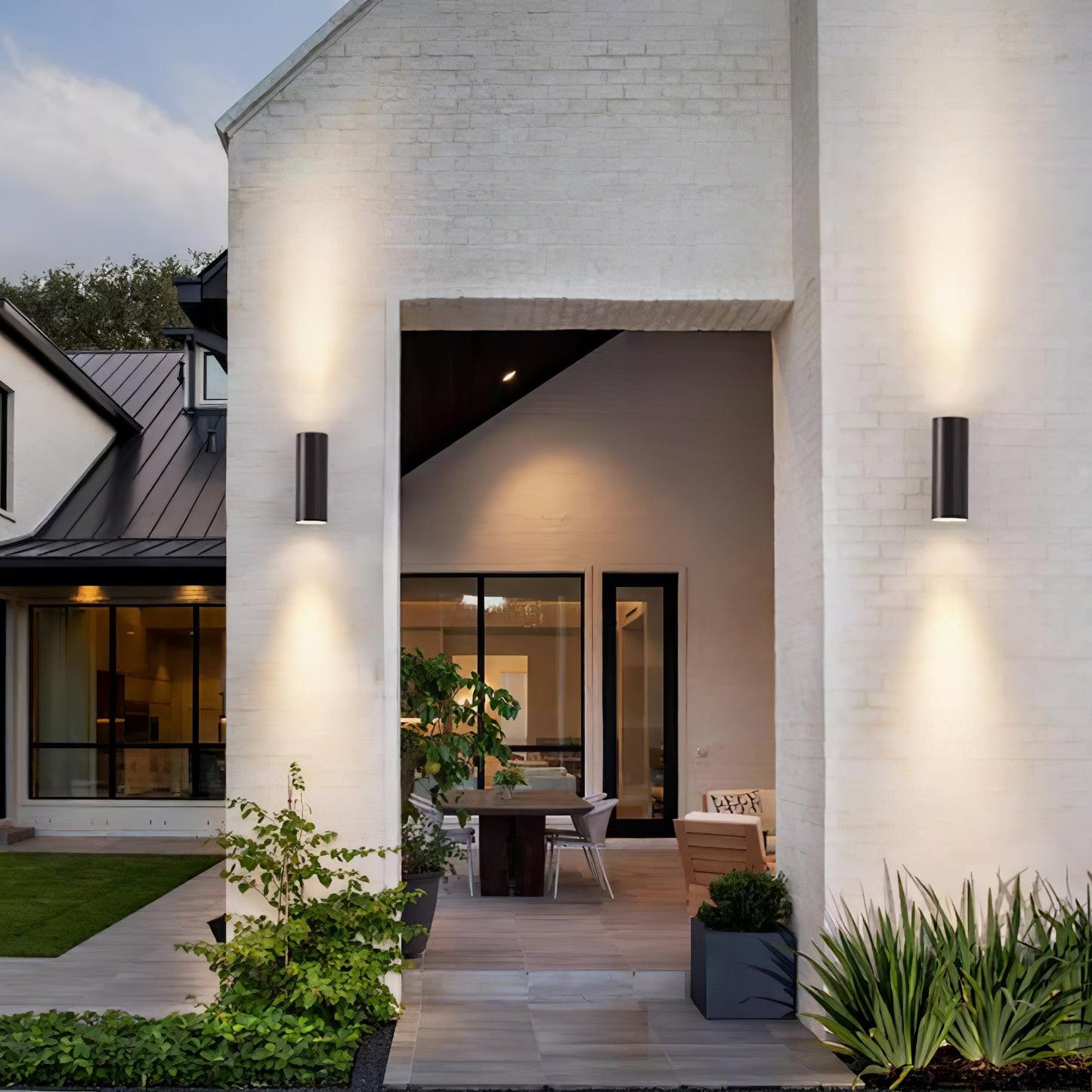 Cylindrical Wall Light | Outdoor | White, Black, Grey