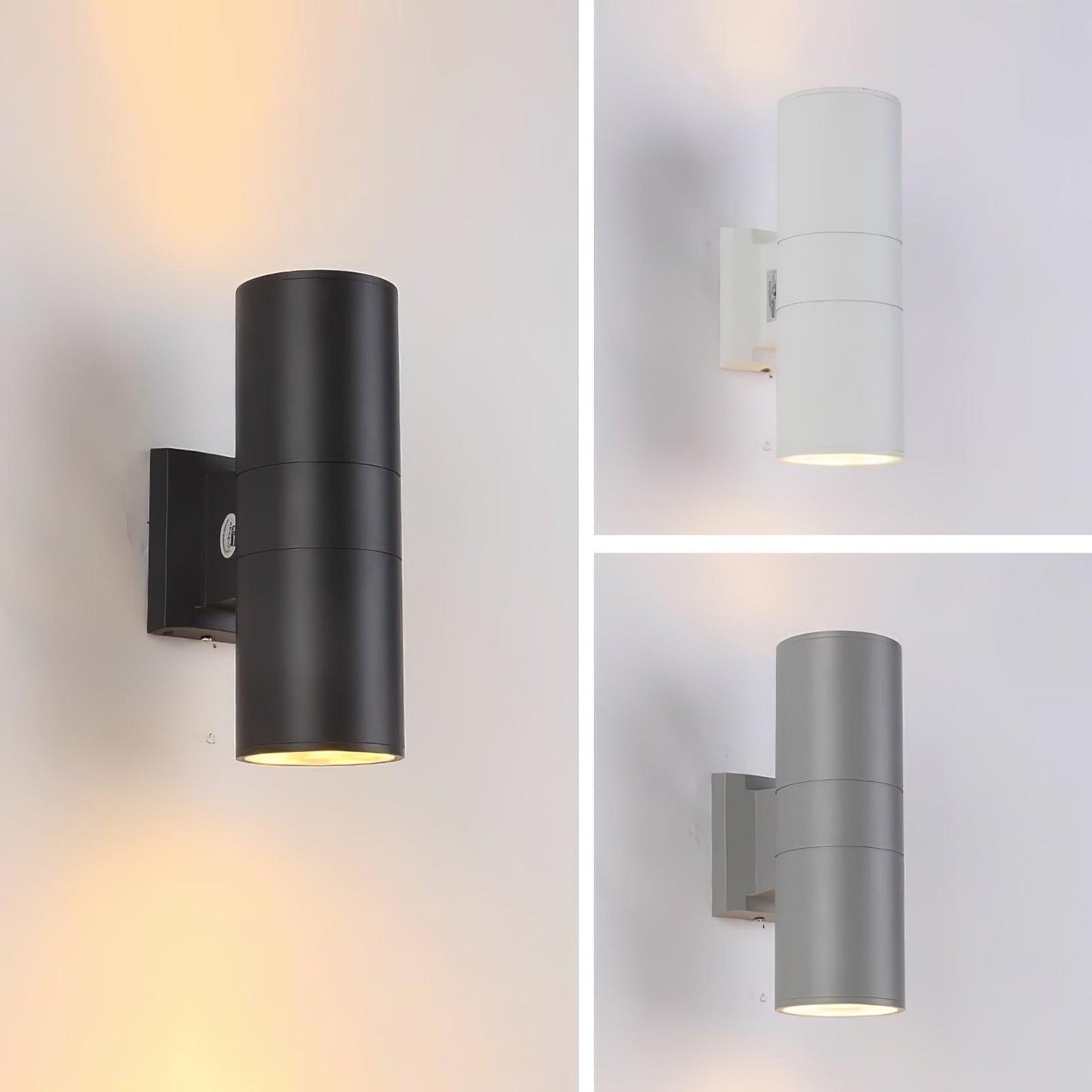 Cylindrical Wall Light | Outdoor | White, Black, Grey