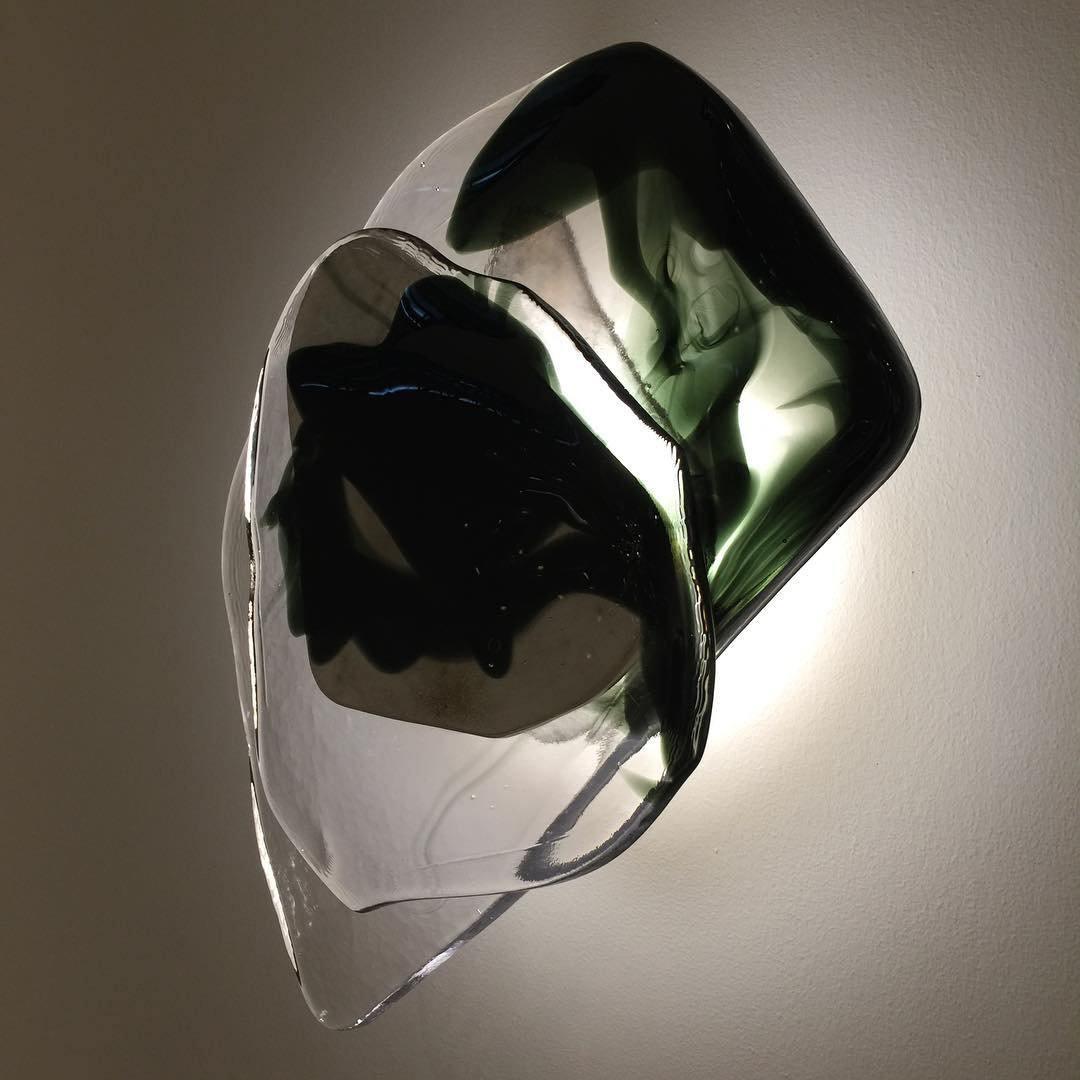 Wall Lamp Set | Metal & Glass | Black & Copper