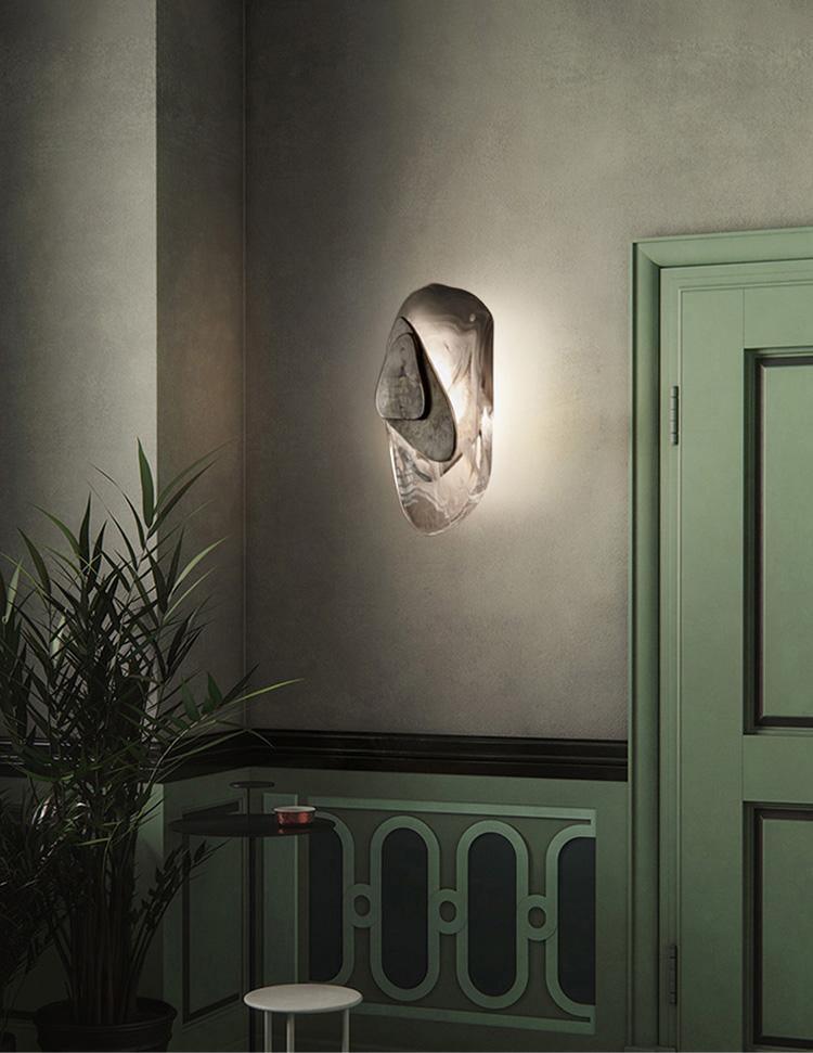 Wall Lamp Set | Metal & Glass | Black & Copper