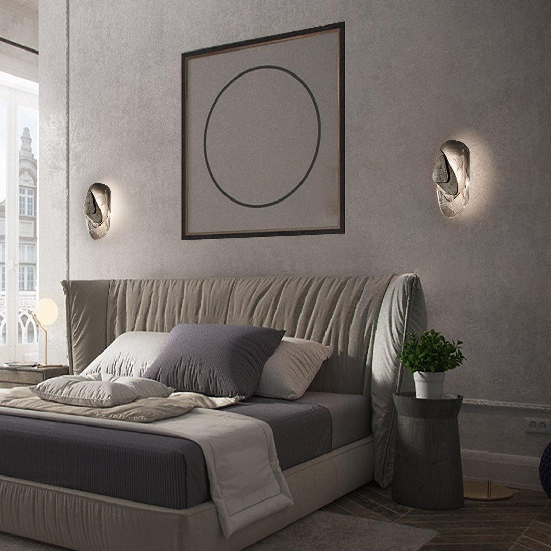 Wall Lamp Set | Metal & Glass | Black & Copper
