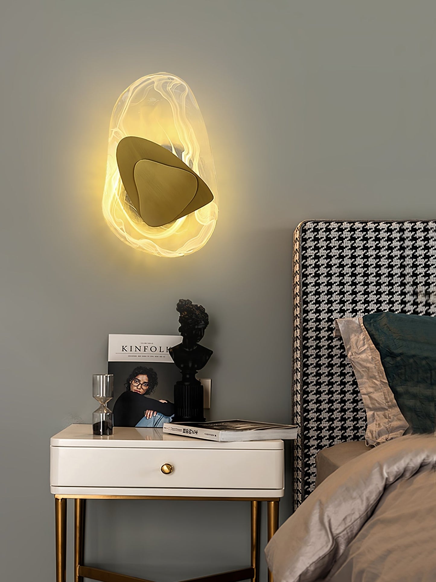 Wall Lamp Set | Metal & Glass | Black & Copper