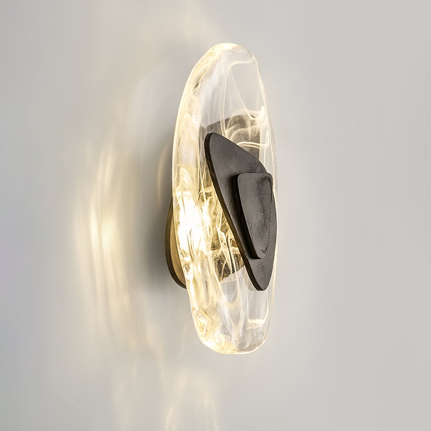 Wall Lamp Set | Metal & Glass | Black & Copper