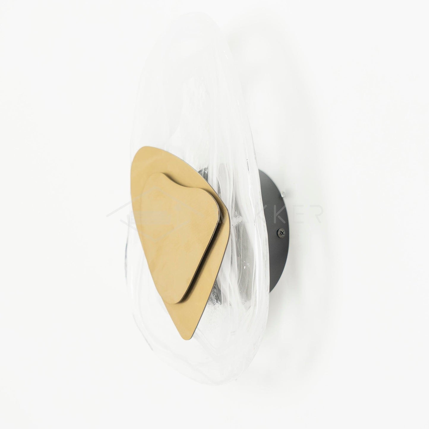 Wall Lamp Set | Metal & Glass | Black & Copper