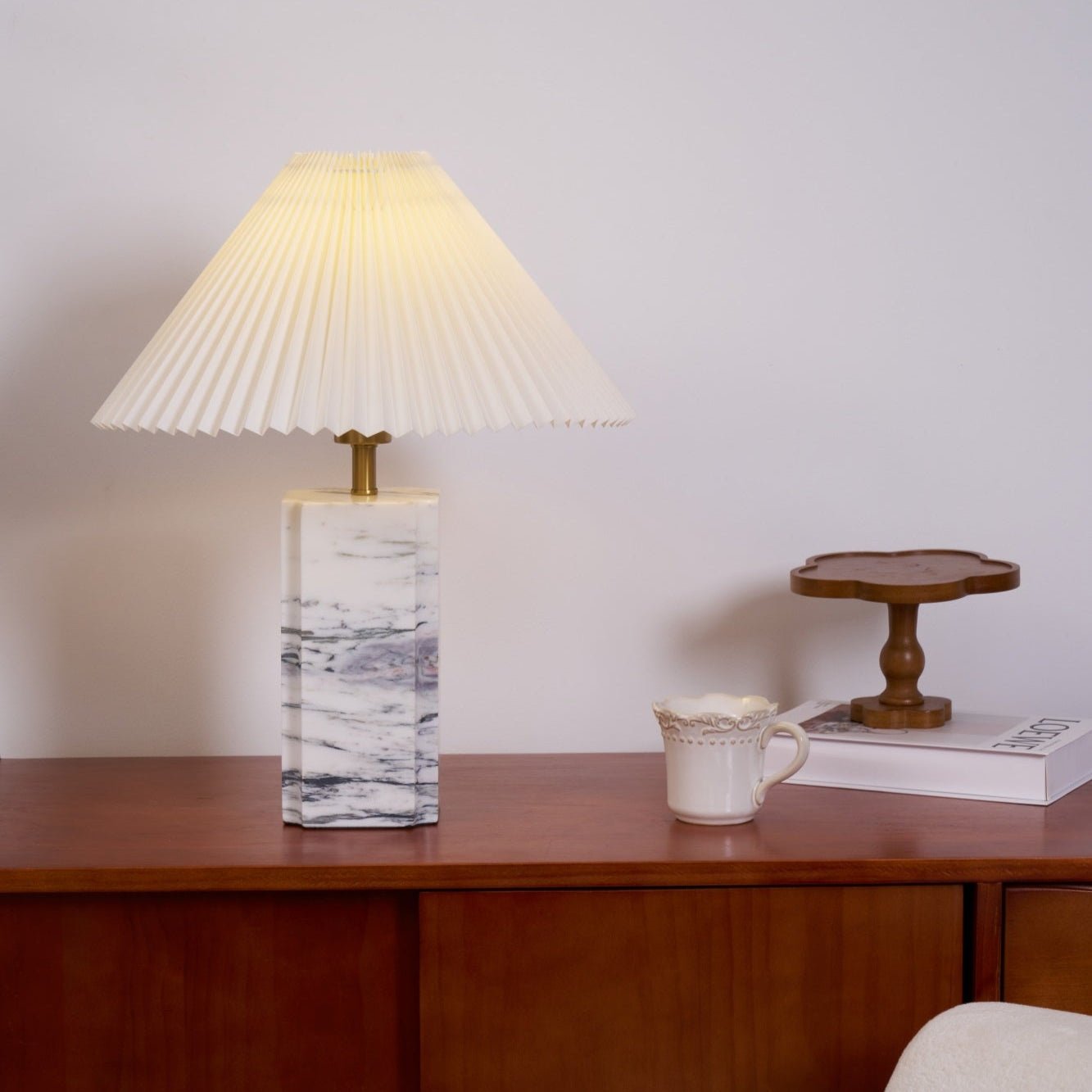 Bianca Marble Table Lamp | Marble | White