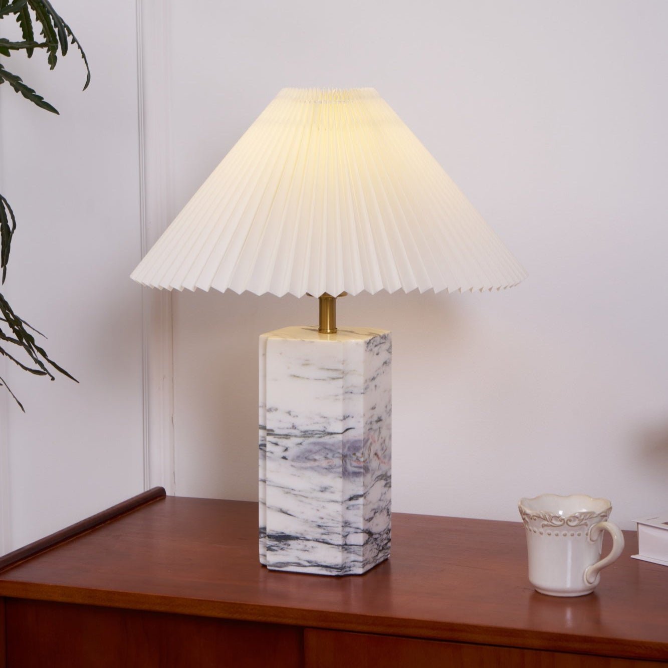 Bianca Marble Table Lamp | Marble | White