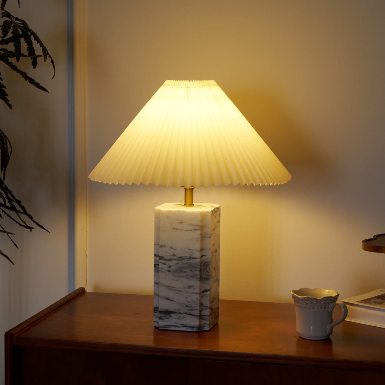 Bianca Marble Table Lamp | Marble | White