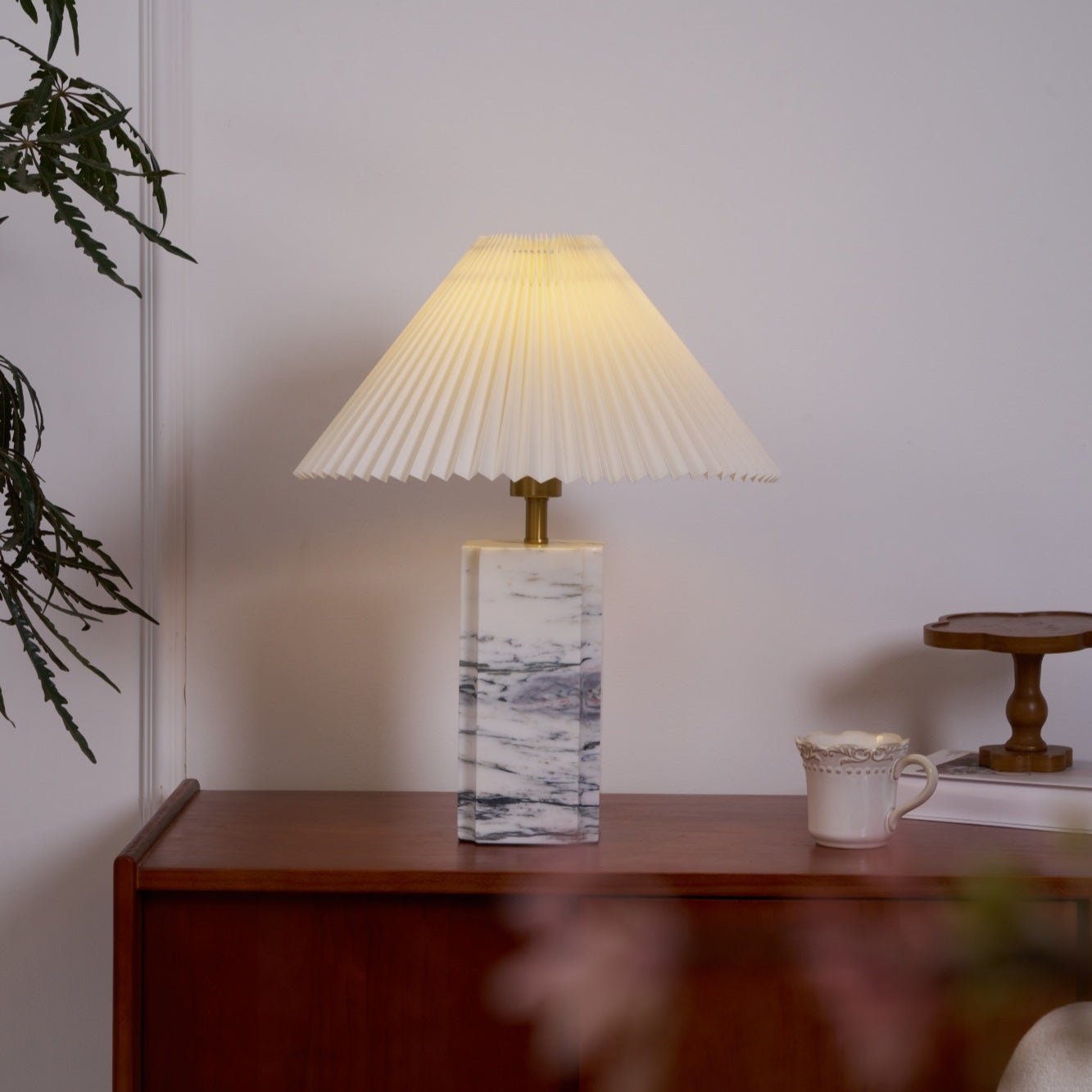 Bianca Marble Table Lamp | Marble | White