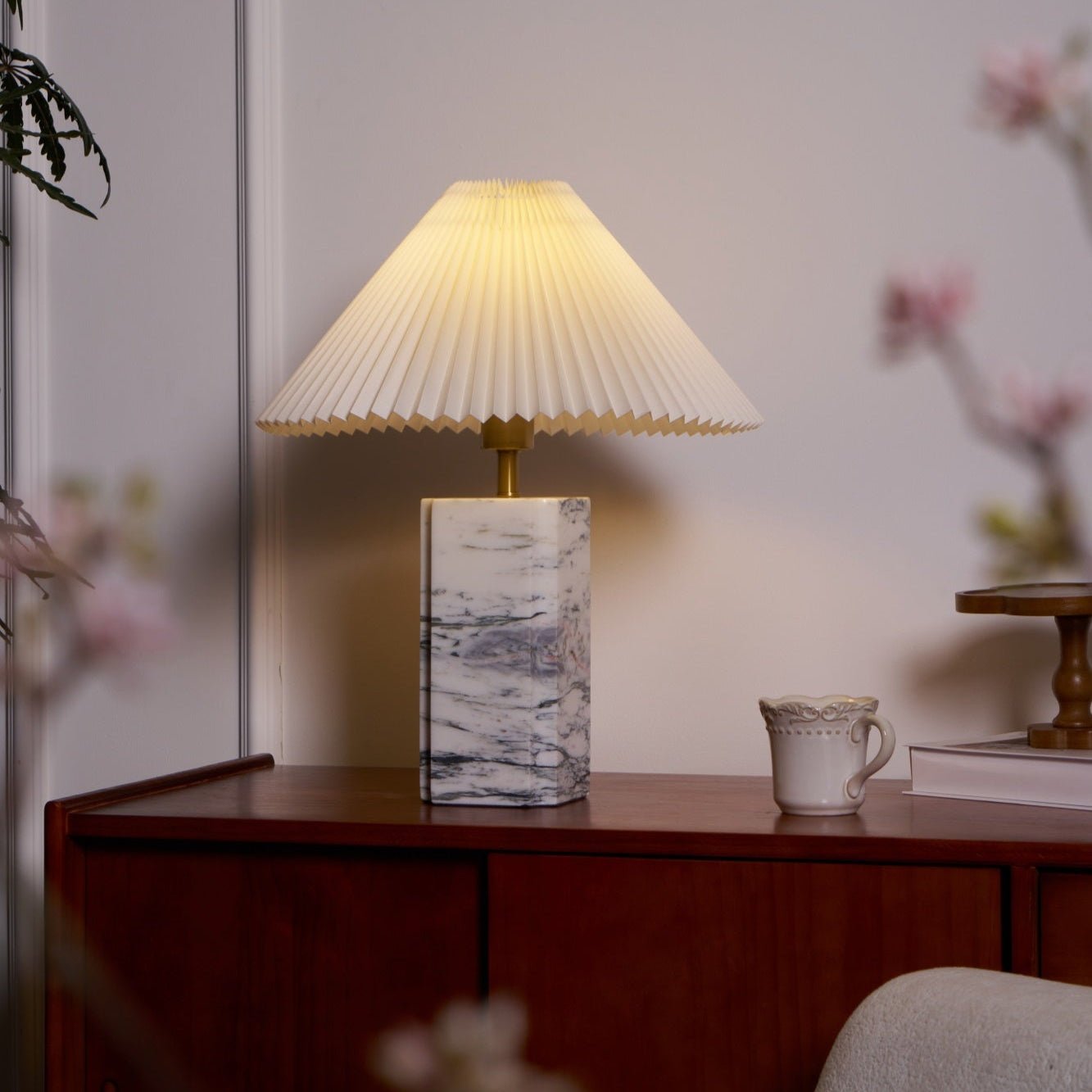 Bianca Marble Table Lamp | Marble | White
