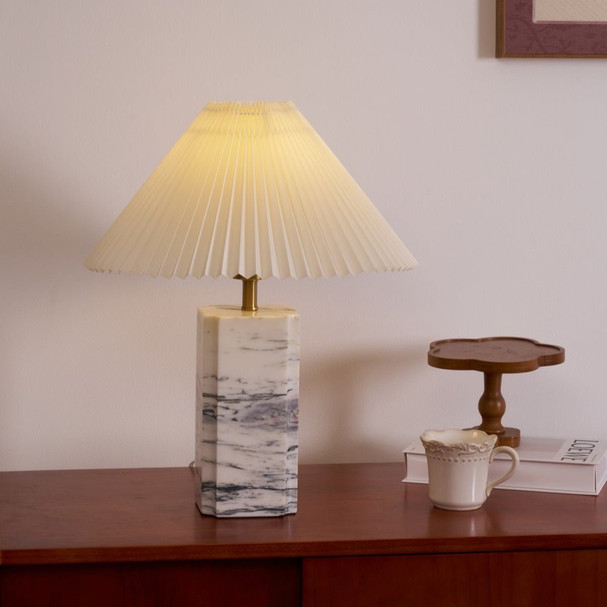 Bianca Marble Table Lamp | Marble | White
