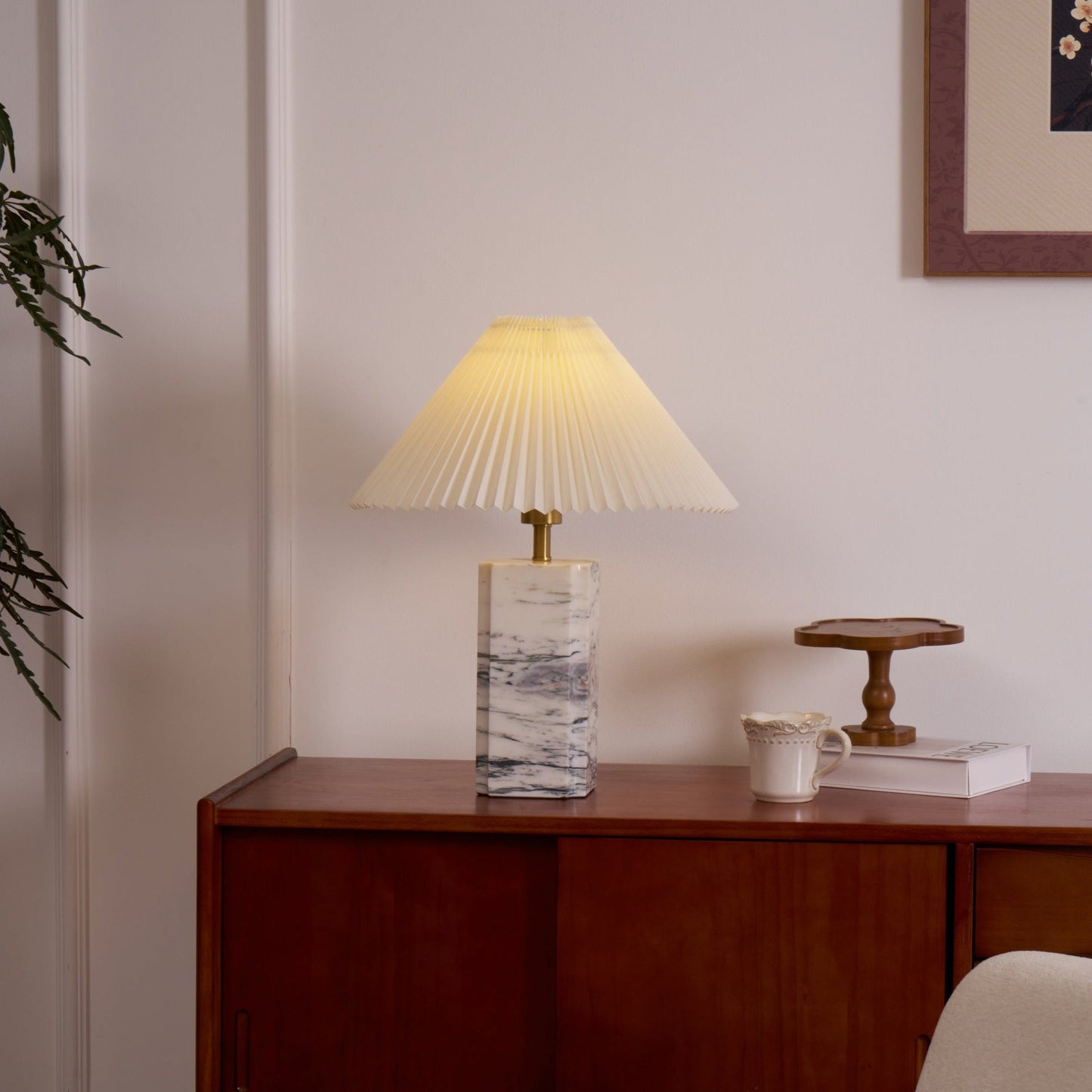 Bianca Marble Table Lamp | Marble | White
