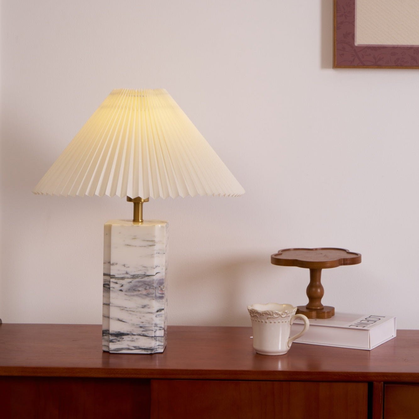 Bianca Marble Table Lamp | Marble | White