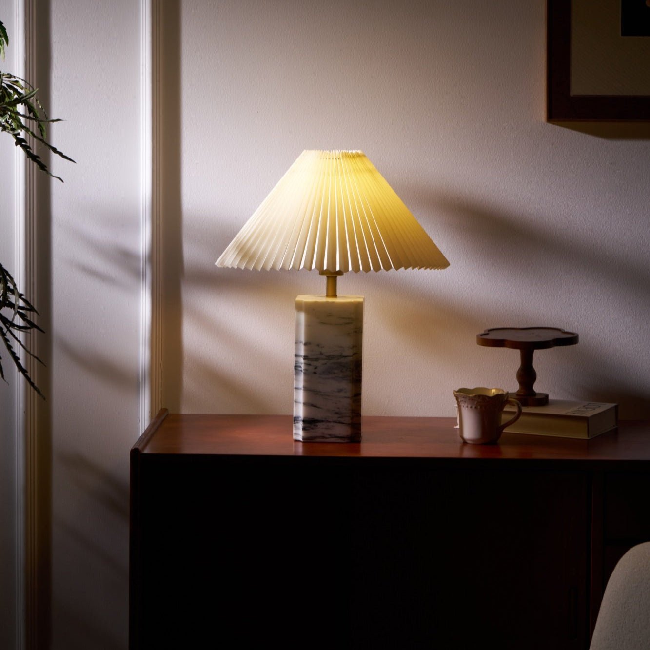 Bianca Marble Table Lamp | Marble | White