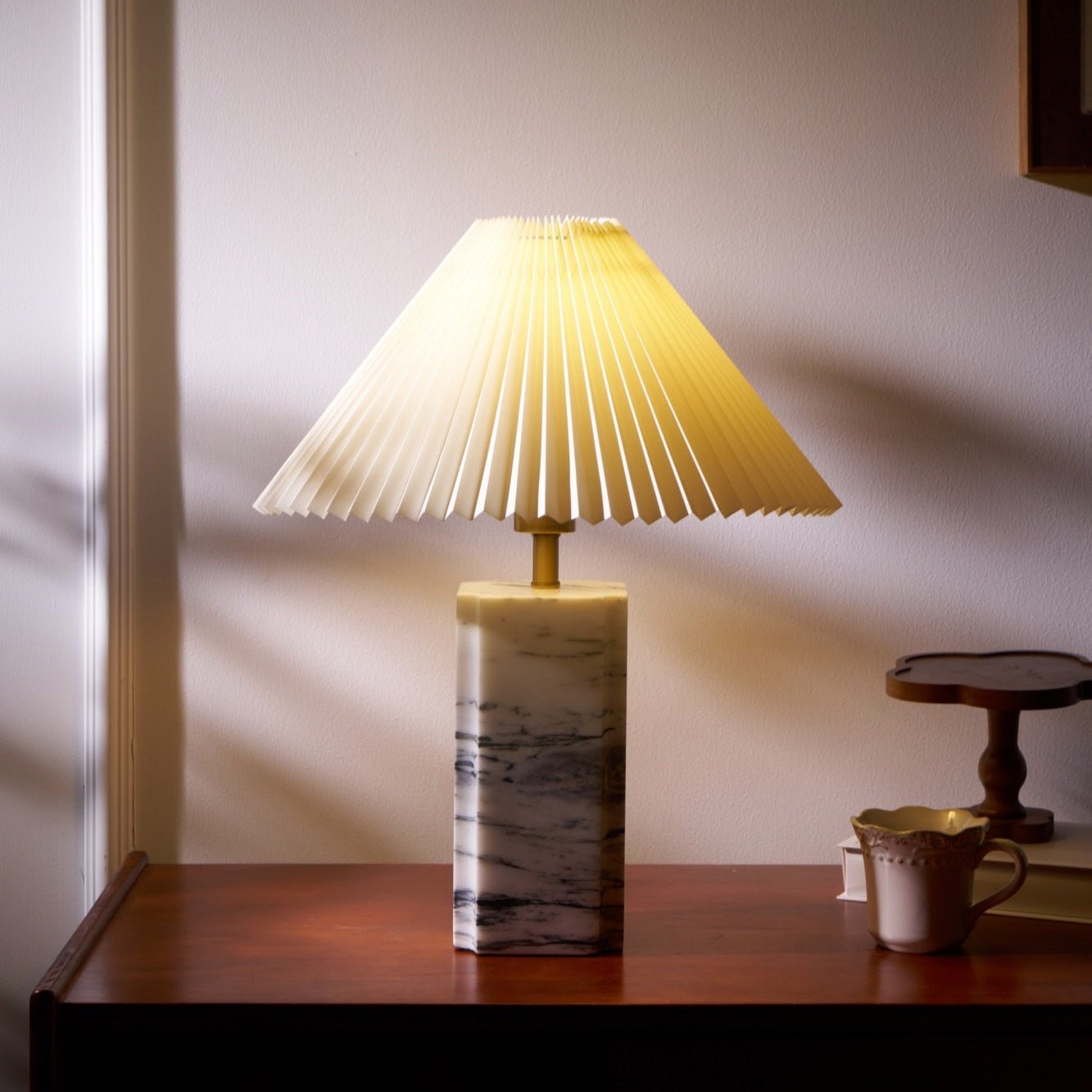 Bianca Marble Table Lamp | Marble | White