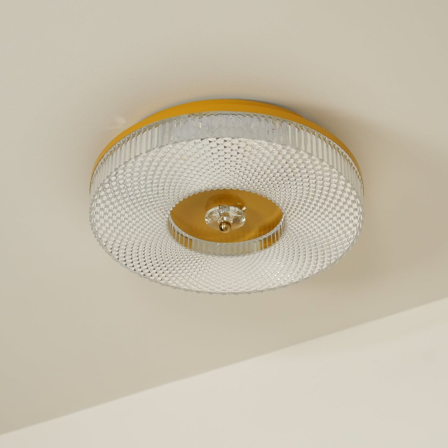 Ayla LED Flush Mount Ceiling Light | Metal & Acrylic | 40cm or 50cm Diameter