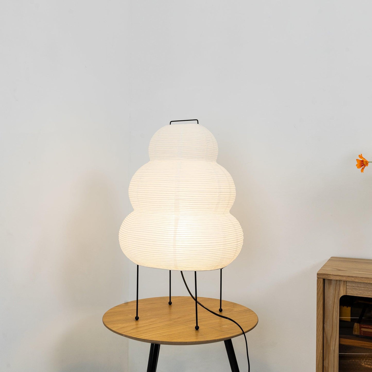 Akari Paper Table Lamp | Mulberry Rice Paper & Metal | 26cm, 30cm, 40cm Sizes