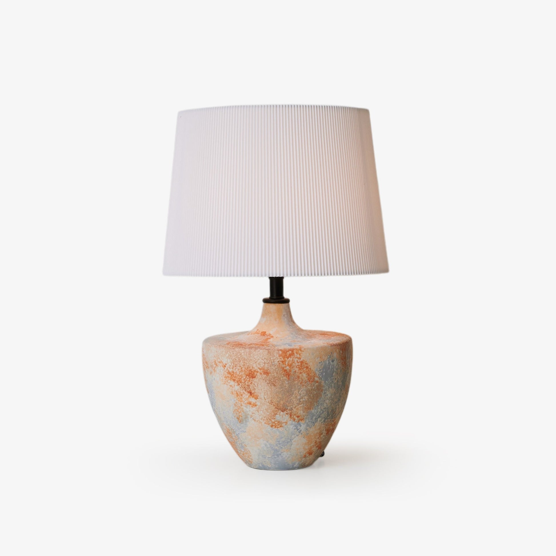 Table Lamp | Ceramic Base | Terracotta & Slate Blue