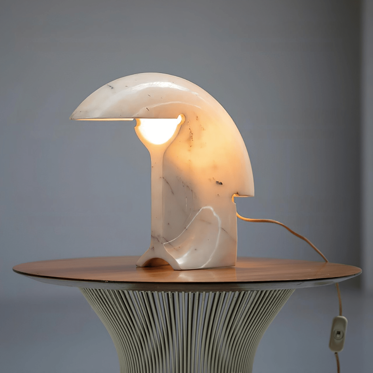 Elios Marble Table Lamp | Marble | White