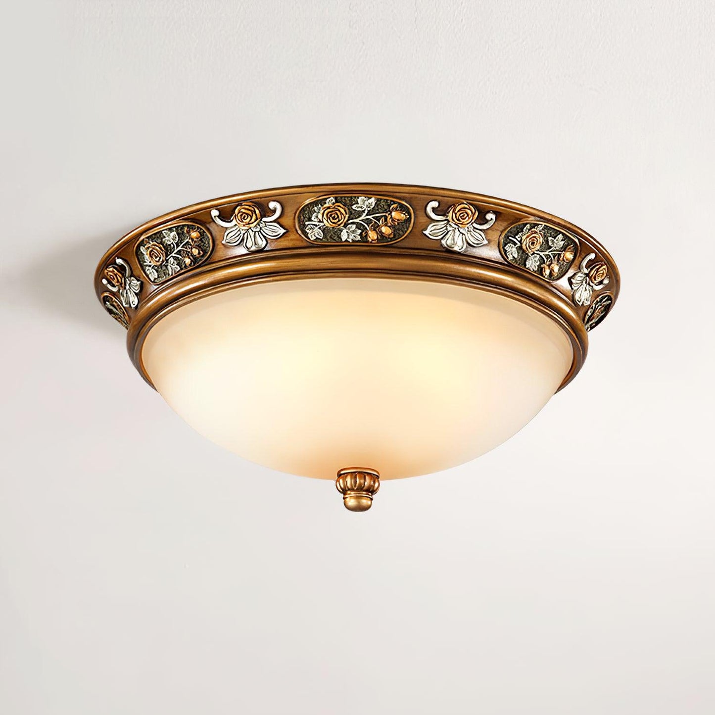 Deltana Resin Recessed Ceiling Light | Pineapple Motif | Copper