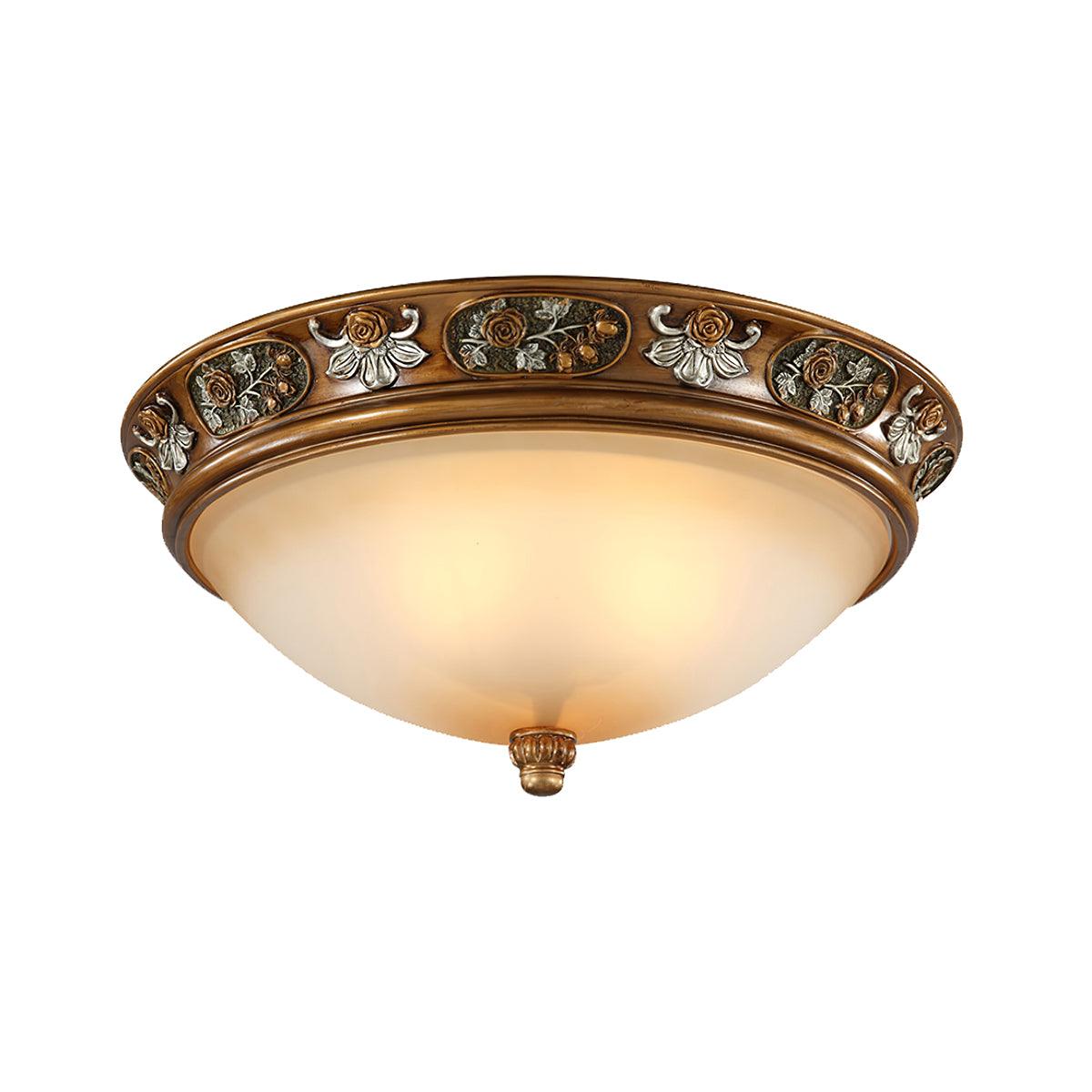 Deltana Resin Recessed Ceiling Light | Pineapple Motif | Copper