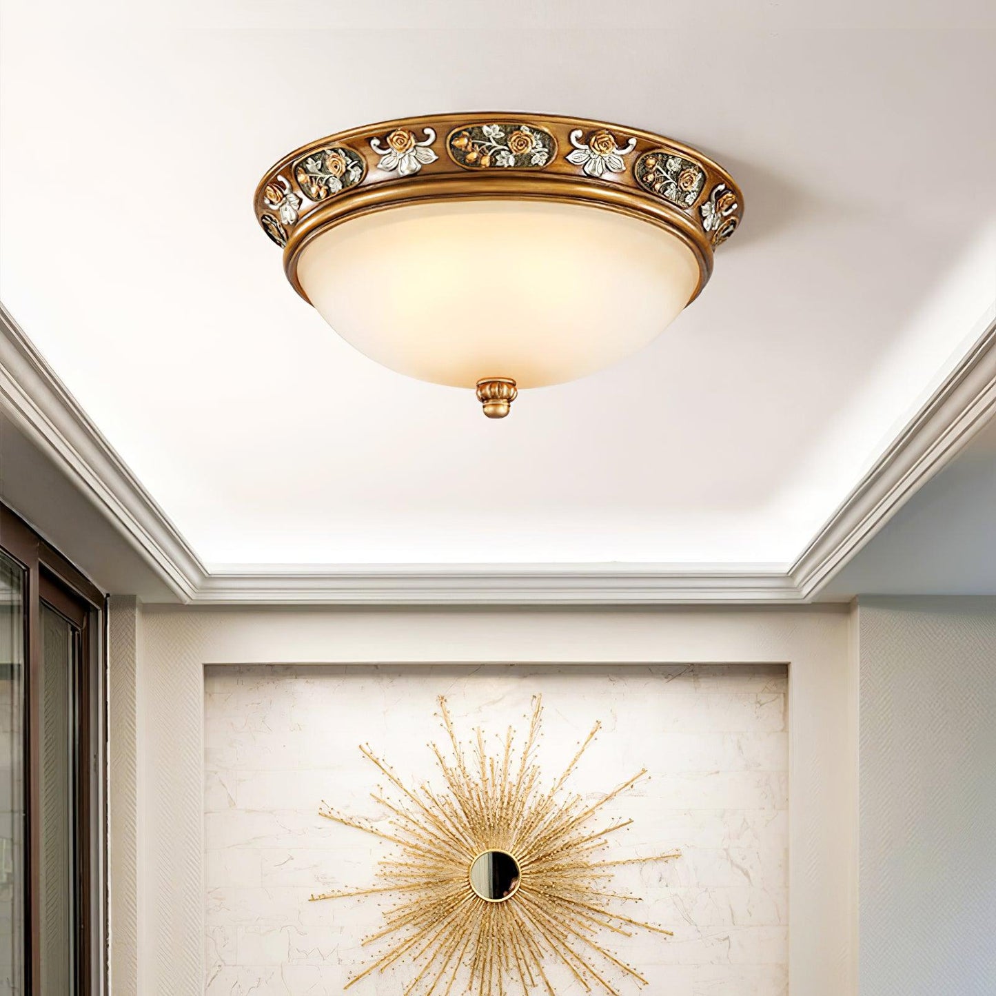 Deltana Resin Recessed Ceiling Light | Pineapple Motif | Copper