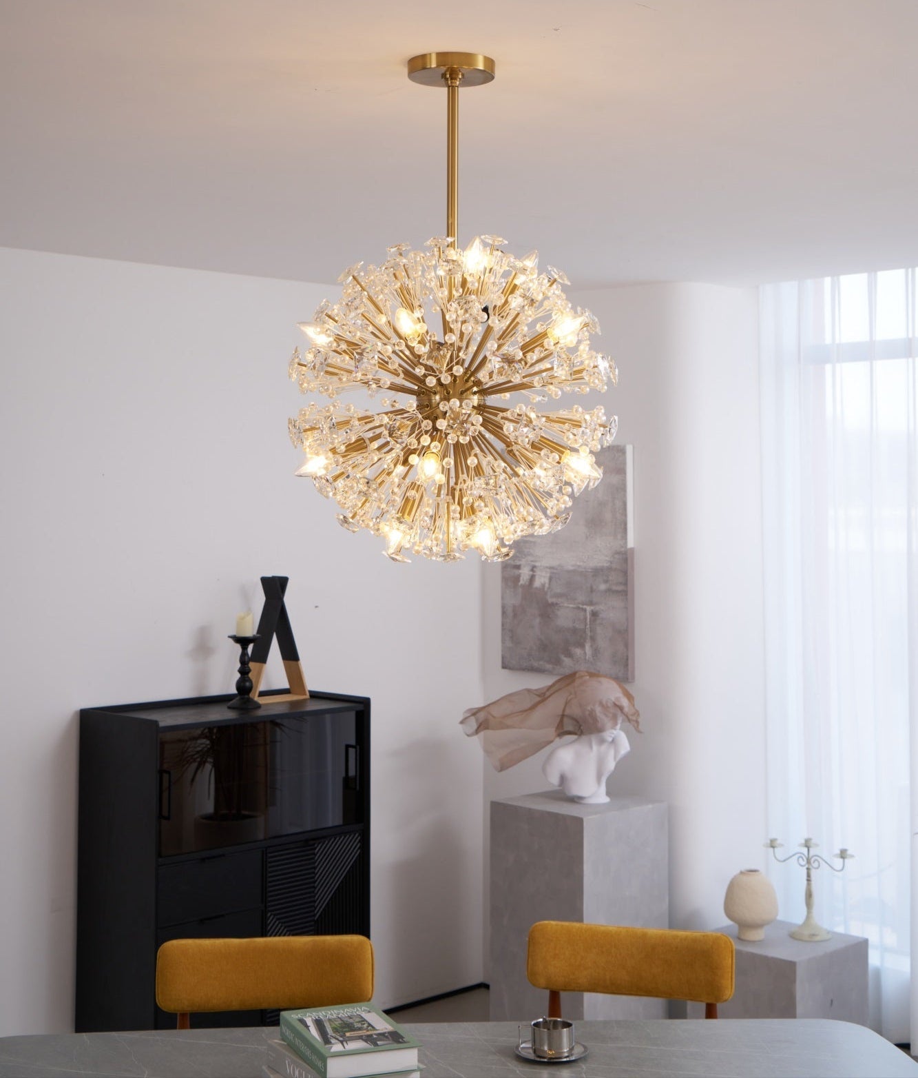 Dickinson Chandelier | Brass Frame | 13/17/21 Lights