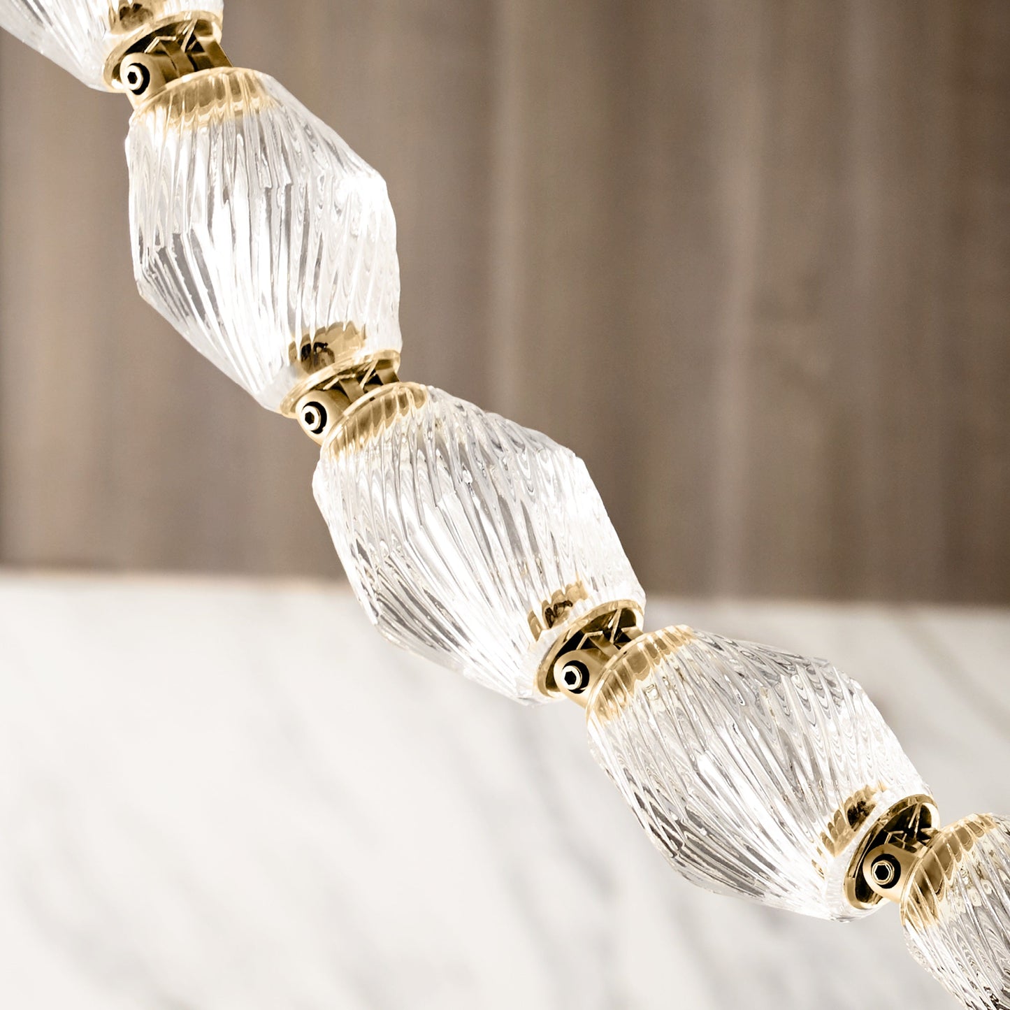 Dolce Chandelier | Solid Glass & Aluminum | Customizable Sizes & Colors