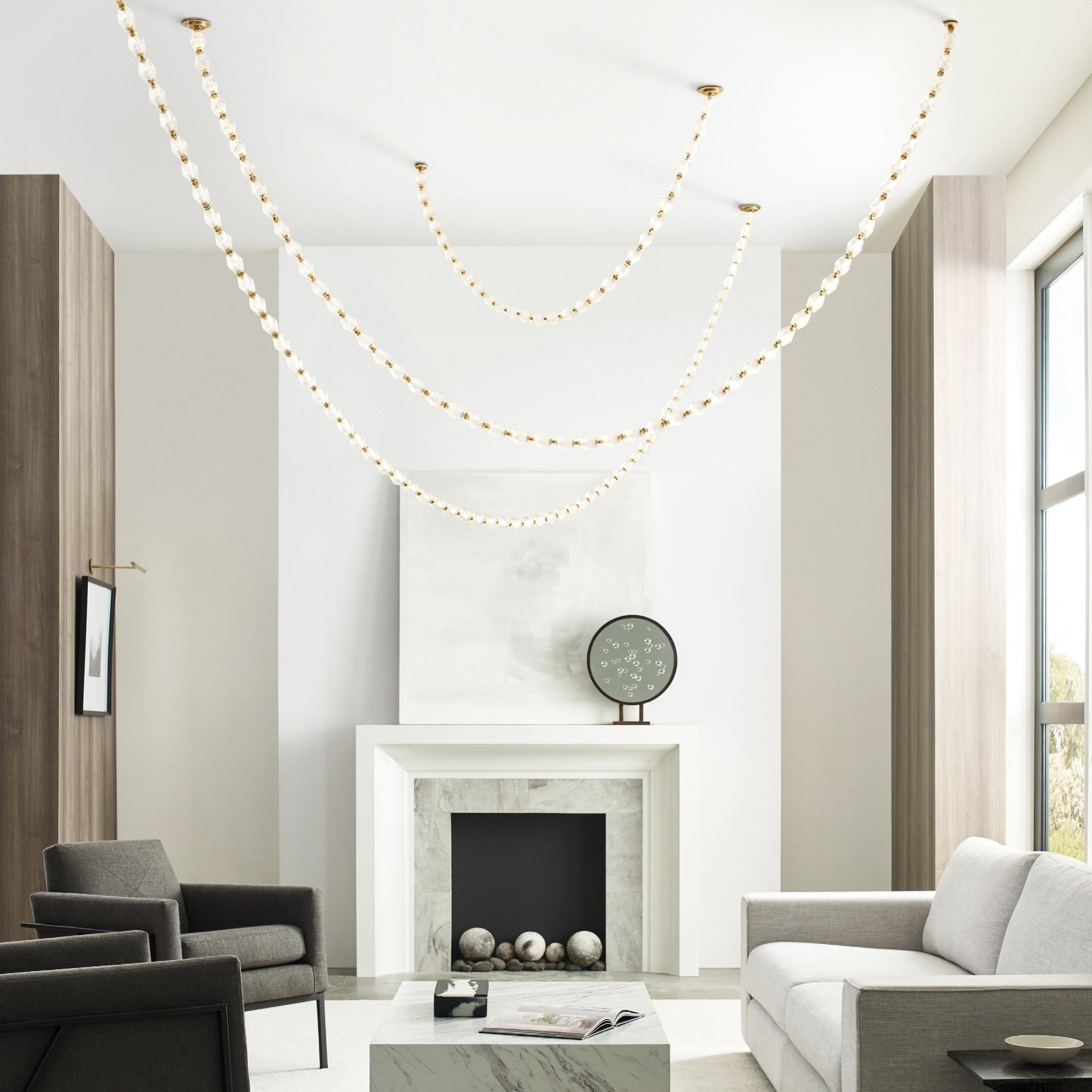 Dolce Chandelier | Solid Glass & Aluminum | Customizable Sizes & Colors