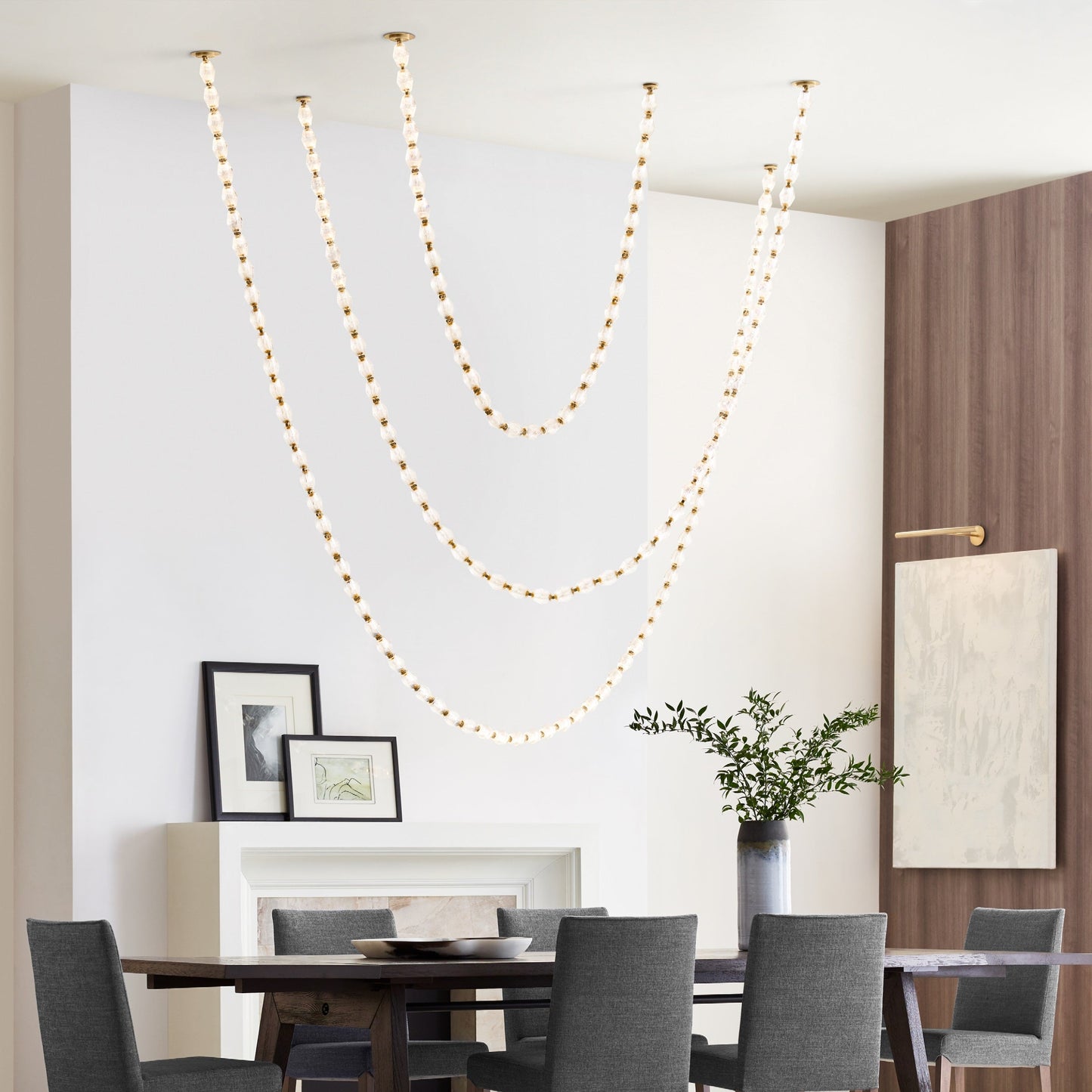 Dolce Chandelier | Solid Glass & Aluminum | Customizable Sizes & Colors