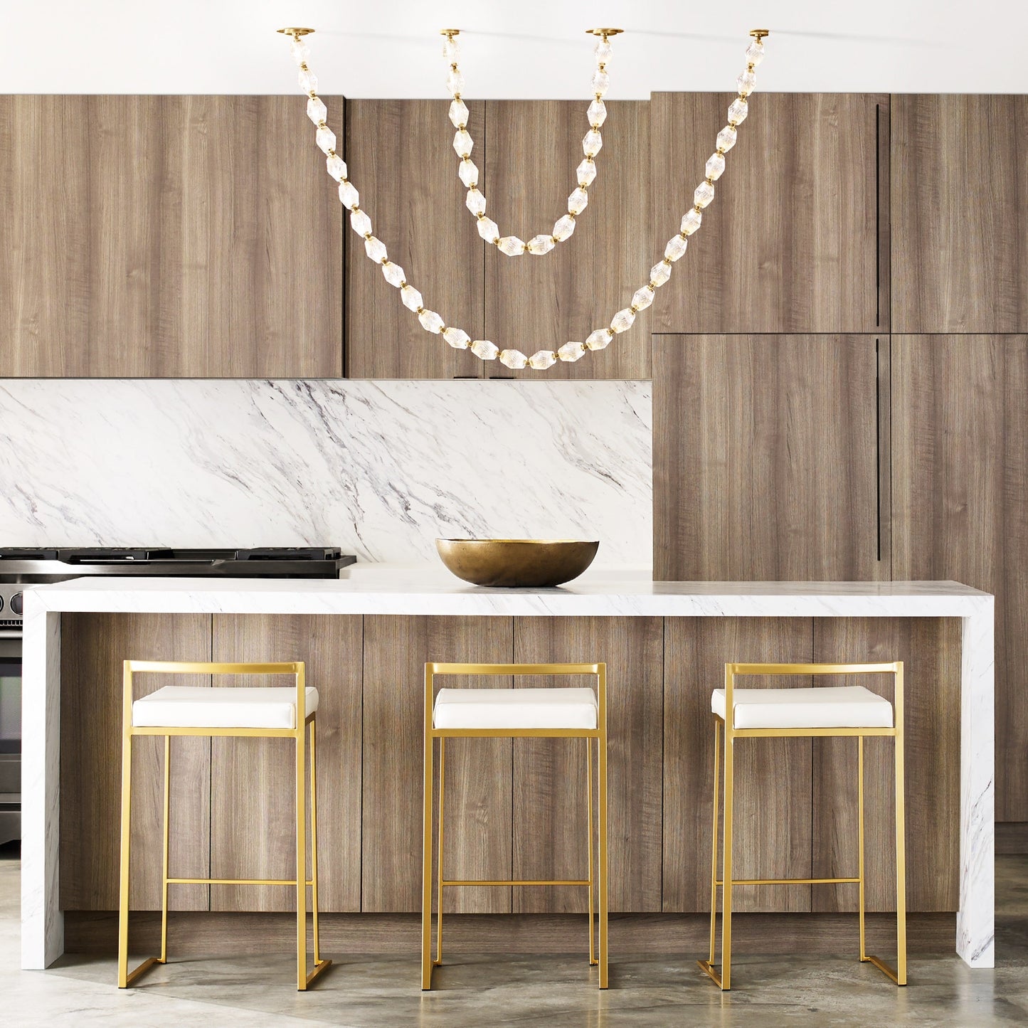 Dolce Chandelier | Solid Glass & Aluminum | Customizable Sizes & Colors