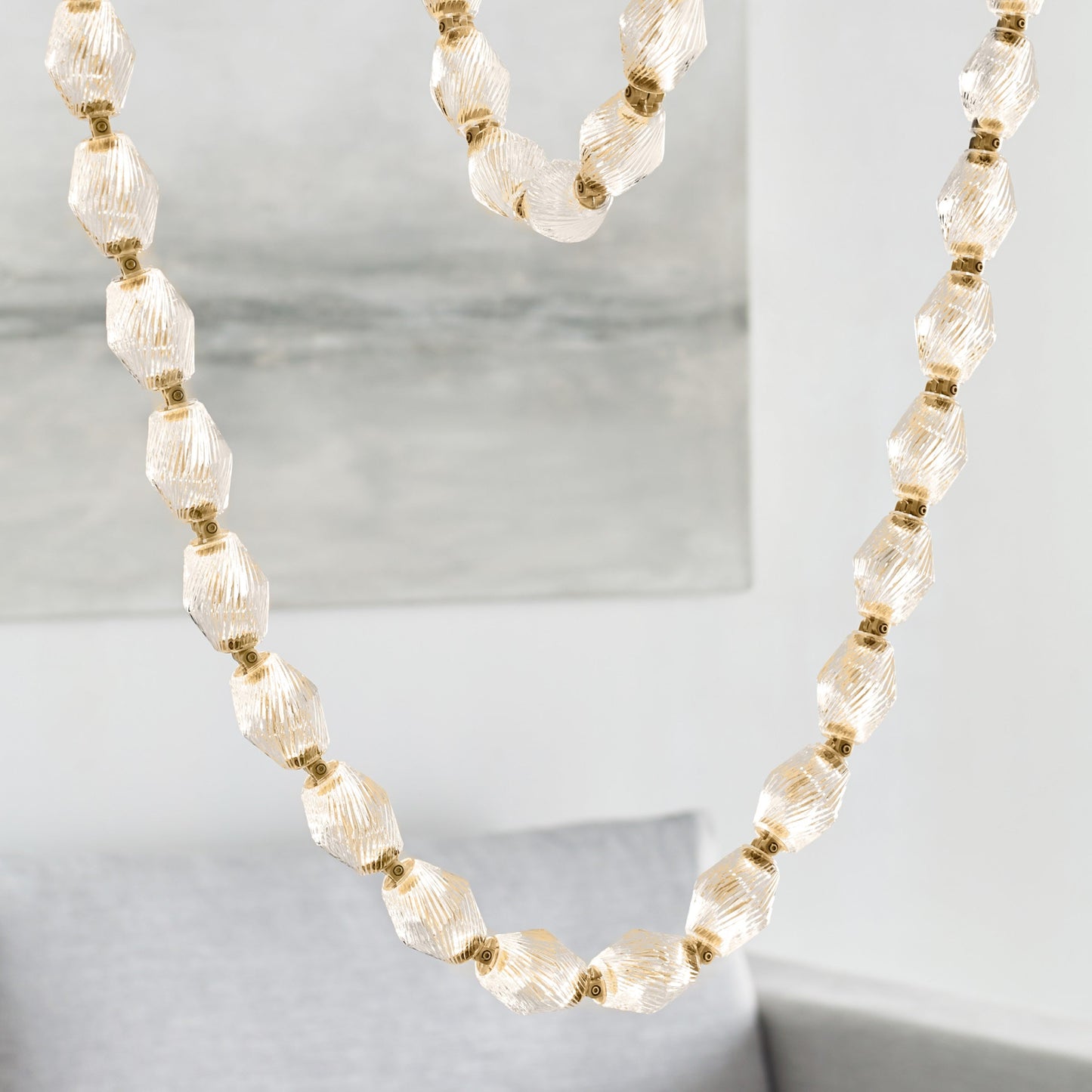 Dolce Chandelier | Solid Glass & Aluminum | Customizable Sizes & Colors