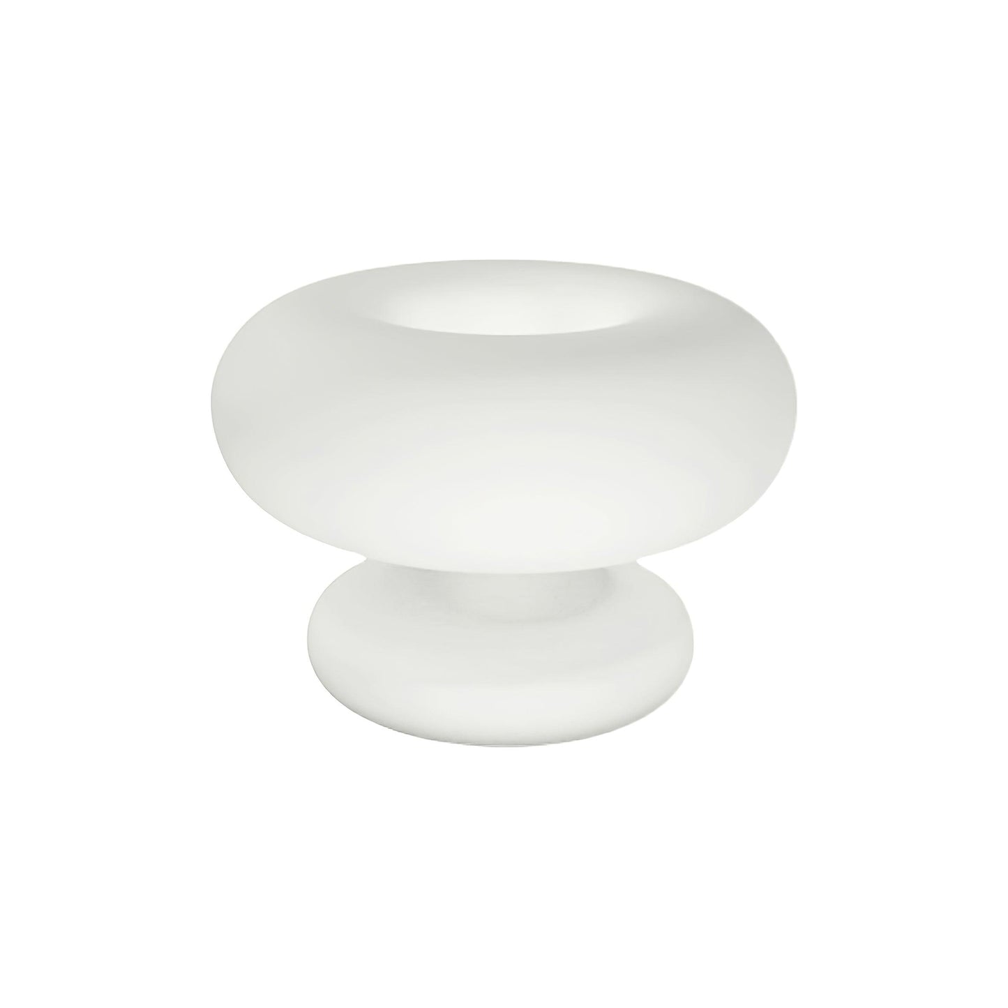 Donut Table Lamp | Frosted Glass & Metal | White