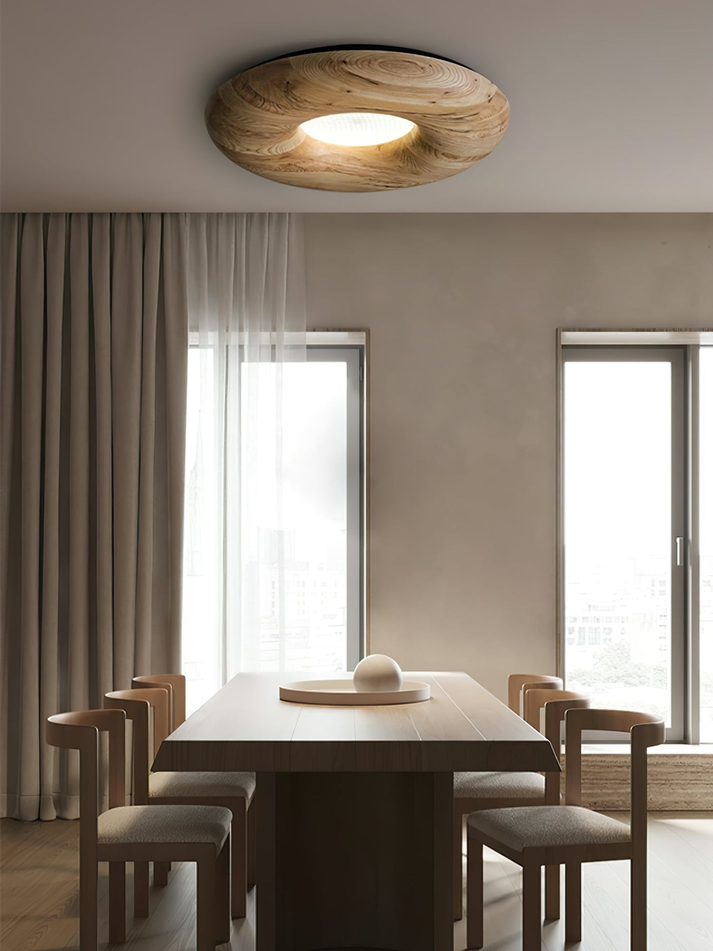 Donut Ceiling Light | Wood/Metal/Acrylic | Warm/Neutral/Cool Light