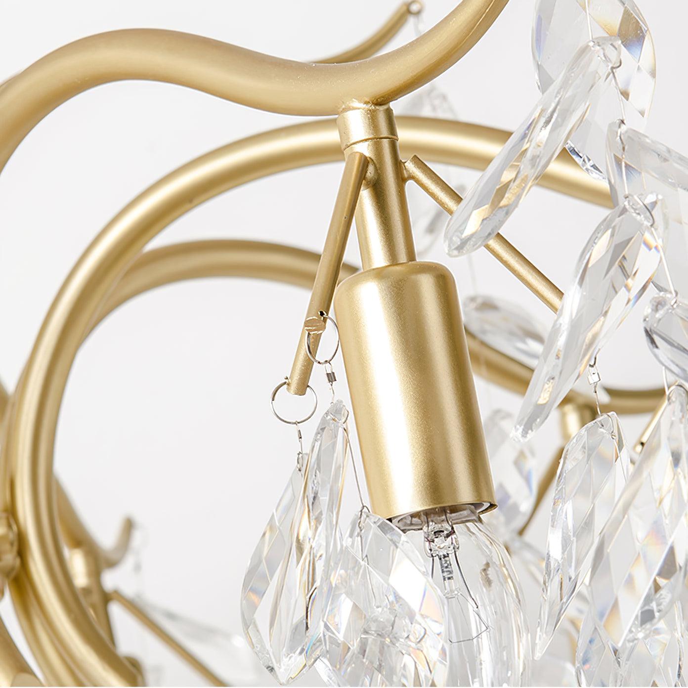 Dorale Chandelier | Handcrafted Brass & Crystal | Multiple Sizes Available