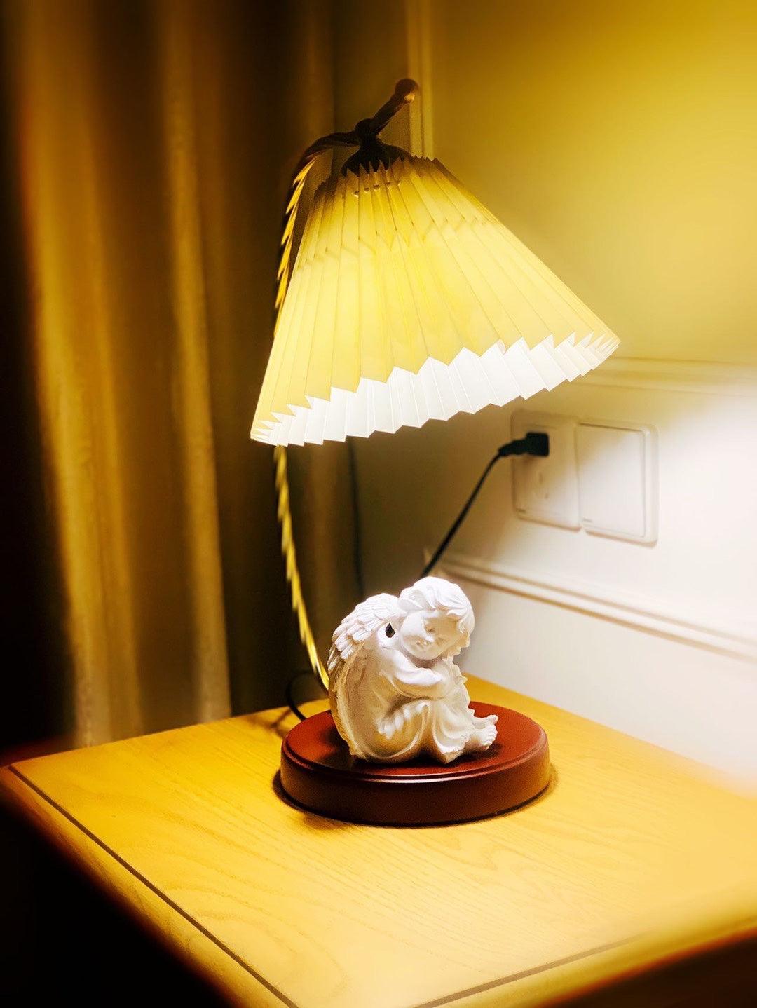 Dotty Table Lamp | Metal, Iron, Fabric, Glass | Gold, Walnut color