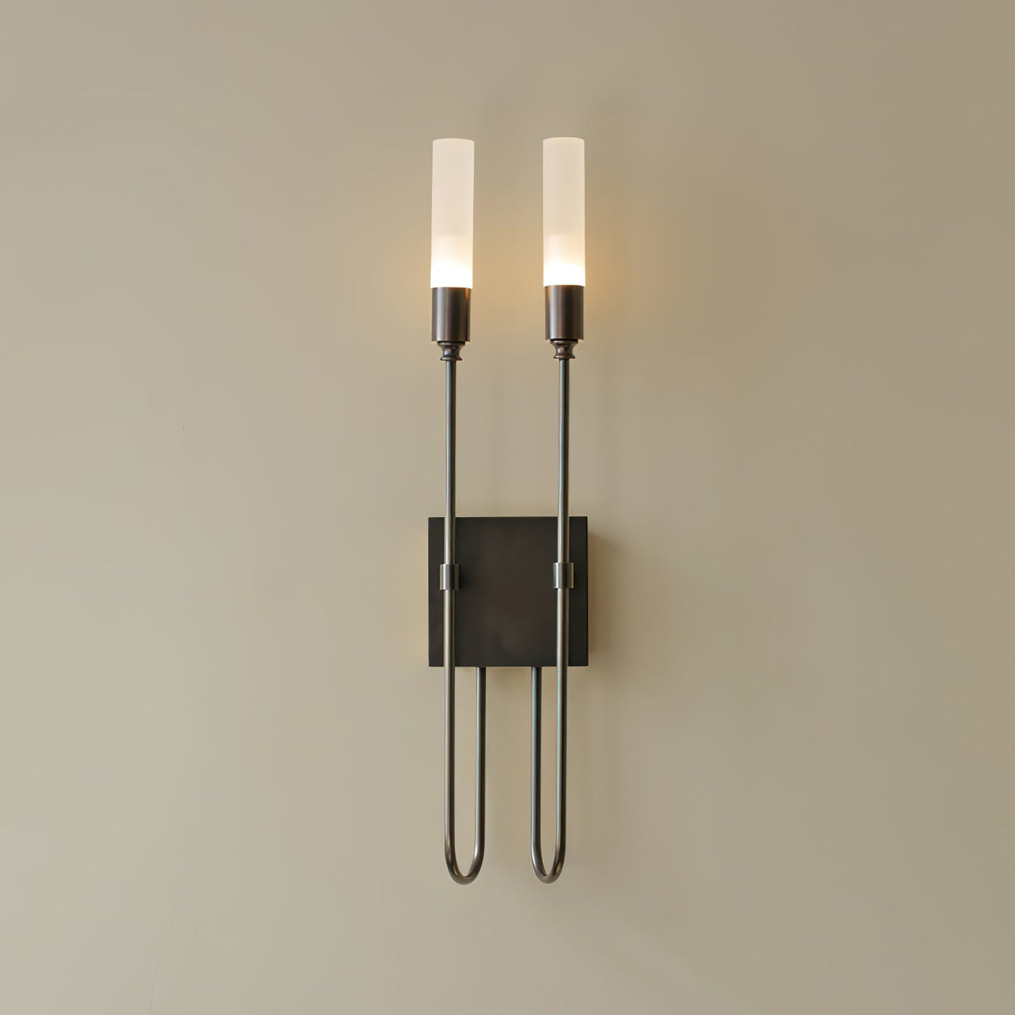 Double Arrow Wall Sconce | Metal, Acrylic | Antique Copper, Copper, Black