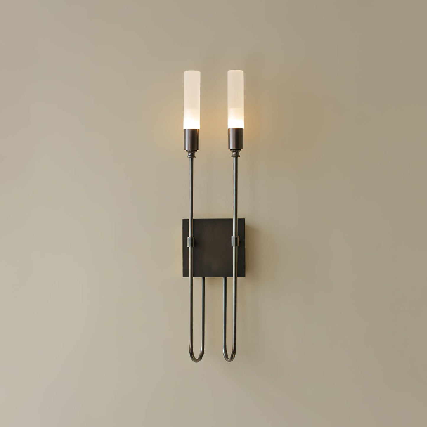 Double Arrow Wall Sconce | Metal, Acrylic | Antique Copper, Copper, Black