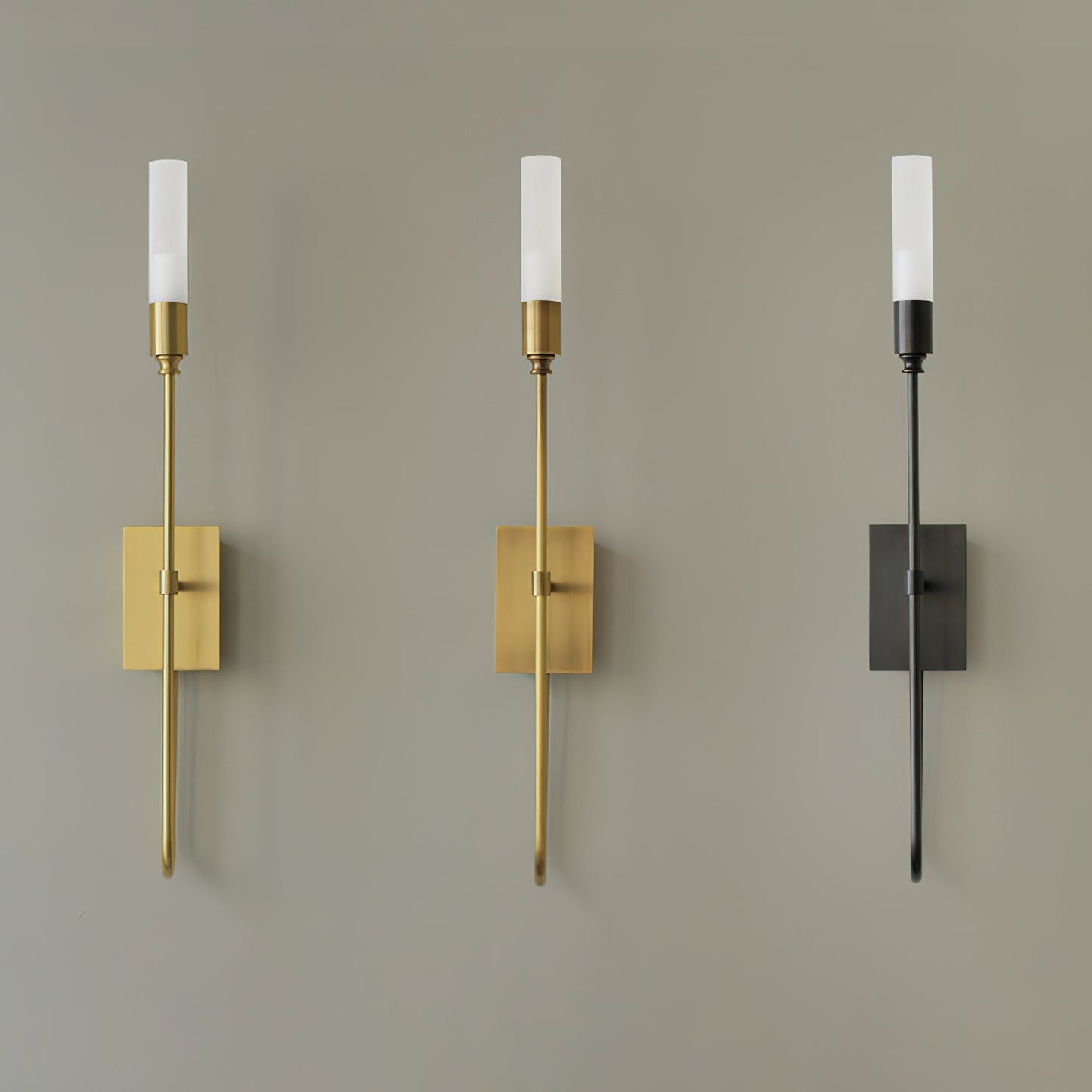 Double Arrow Wall Sconce | Metal, Acrylic | Antique Copper, Copper, Black